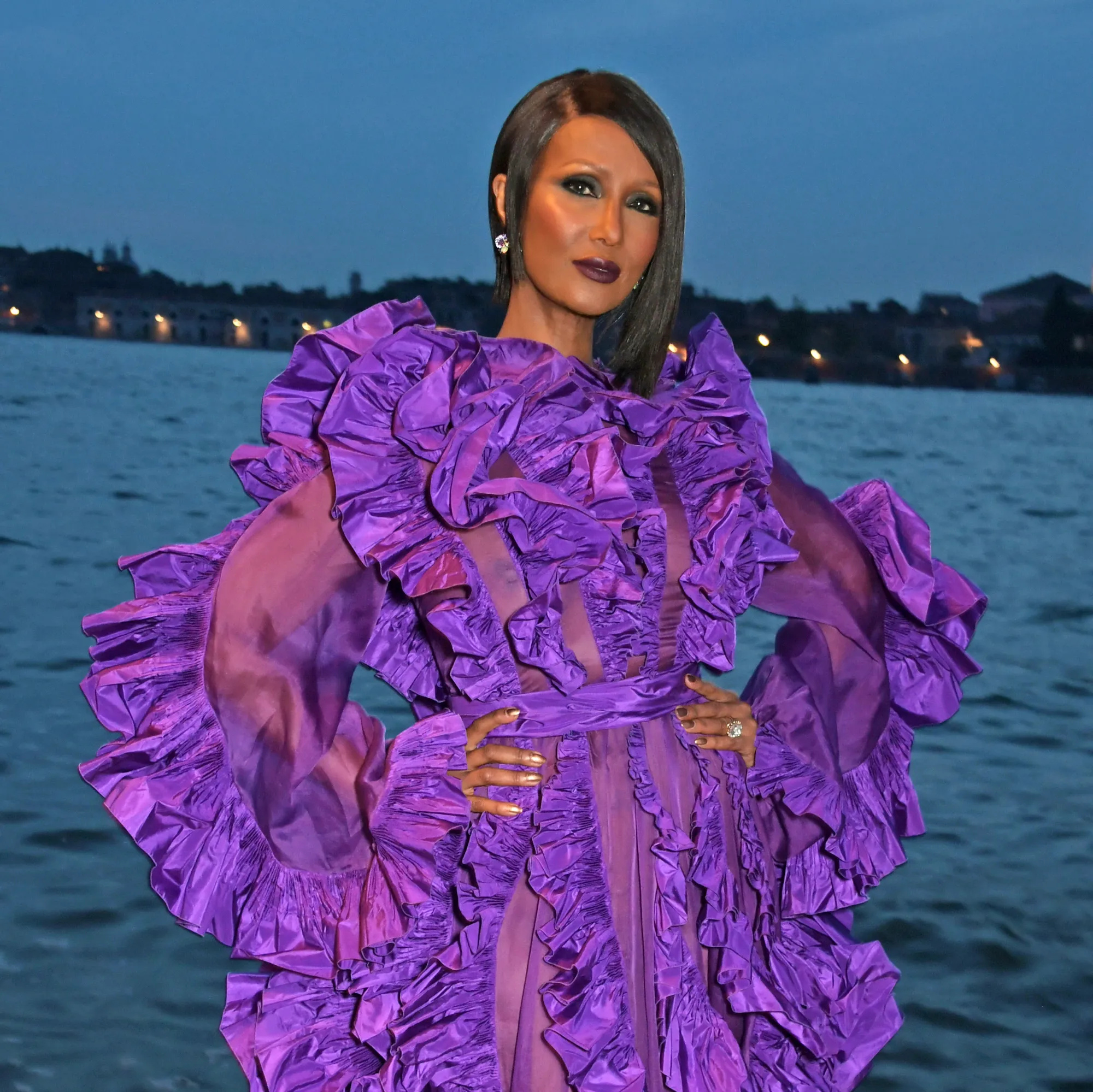 Iman, Venice Film Festival, Valentino Couture, Fashion icon, 2000x2000 HD Desktop