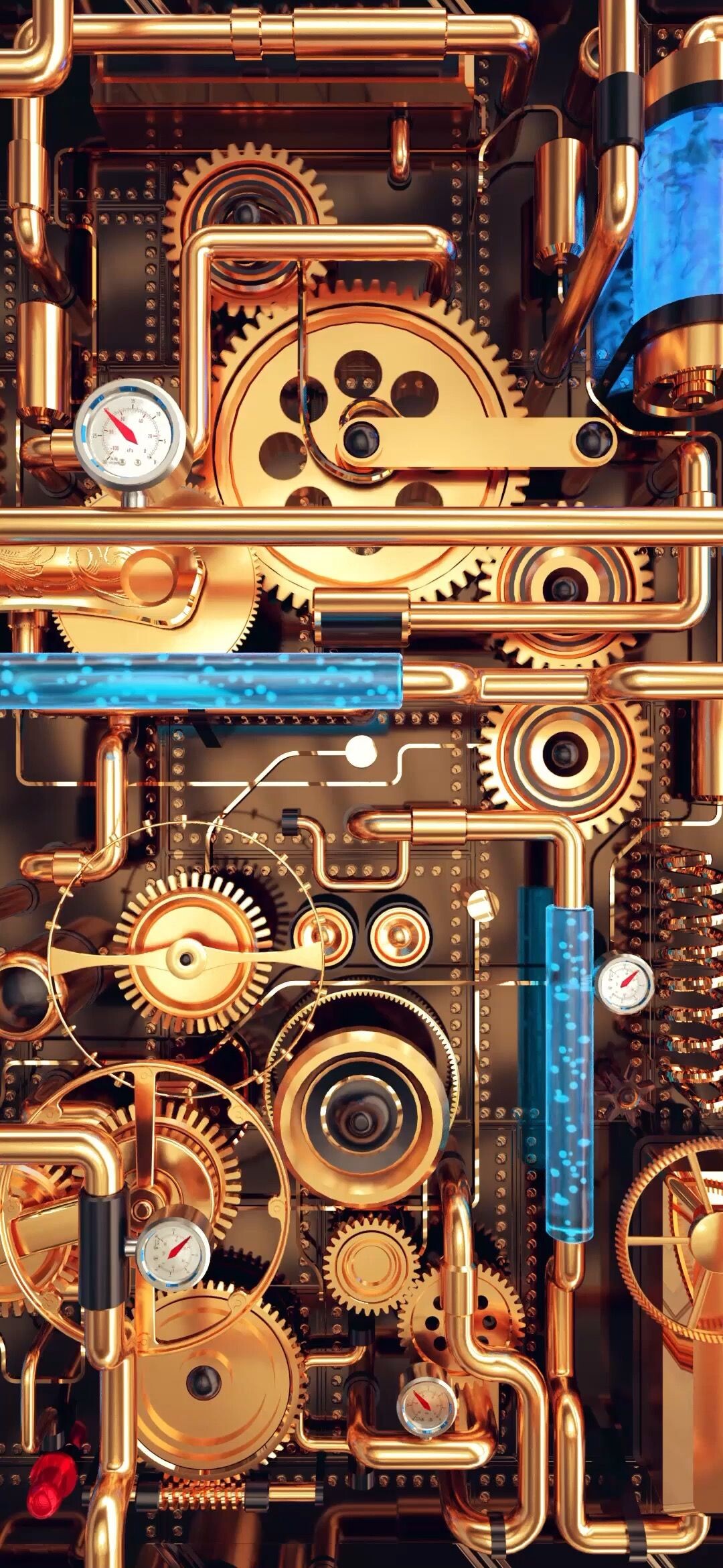 Gears live wallpaper, Motorola aesthetics, 3D artwork, Electronic design, 1080x2340 HD Phone