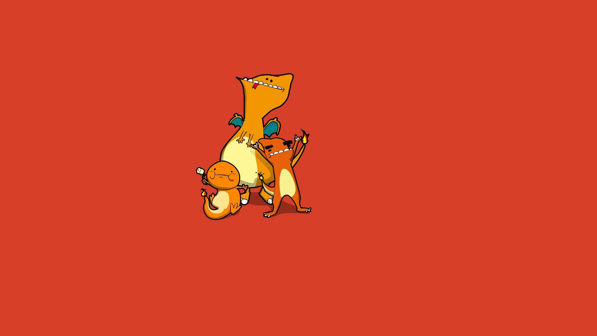 Charmander, Simple Wallpaper, 1920x1080 Full HD Desktop