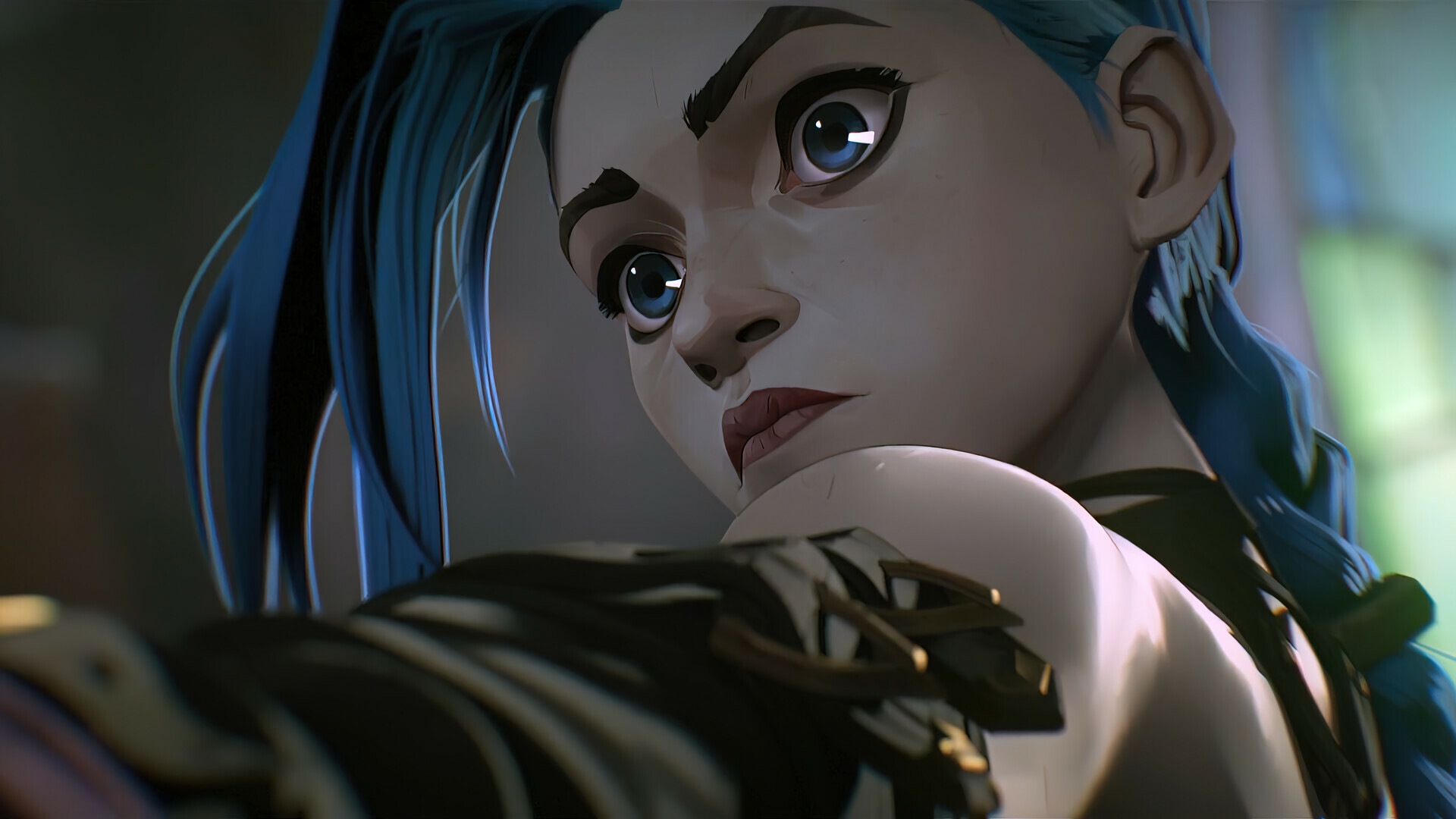 Arcane: League of Legends, Jinx character, Netflix series, Beautiful desktop wallpaper, 1920x1080 Full HD Desktop