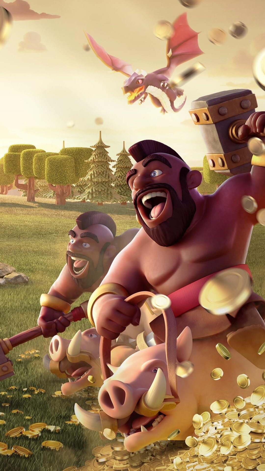 Hog Rider Clash of Clans, High-definition wallpapers, Mobile gaming excellence, Legendary characters, 1080x1920 Full HD Phone