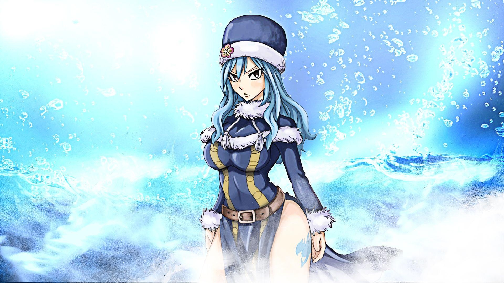 Juvia Lockser, Top backgrounds, Fairy Tail, Anime girl, 1920x1080 Full HD Desktop