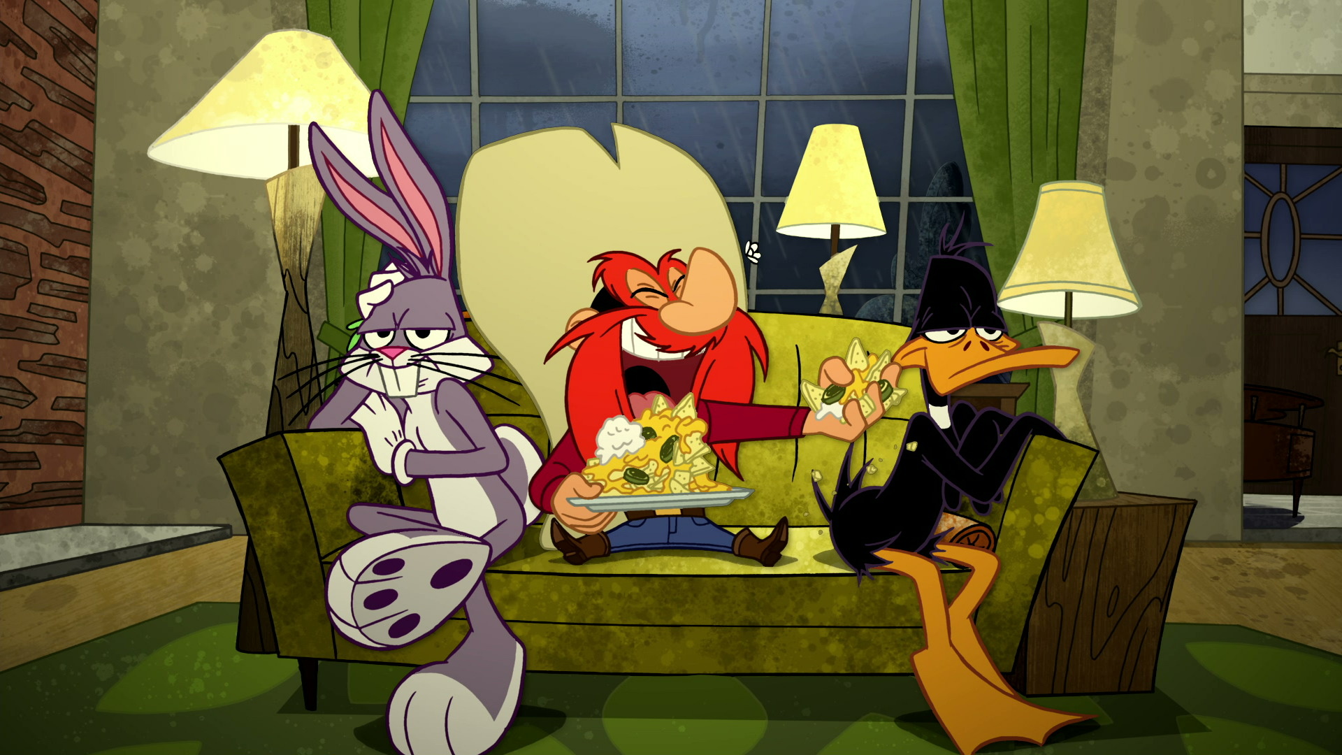 Looney Tunes, Yosemite Sam, Daffy Duck, 1920x1080 Full HD Desktop