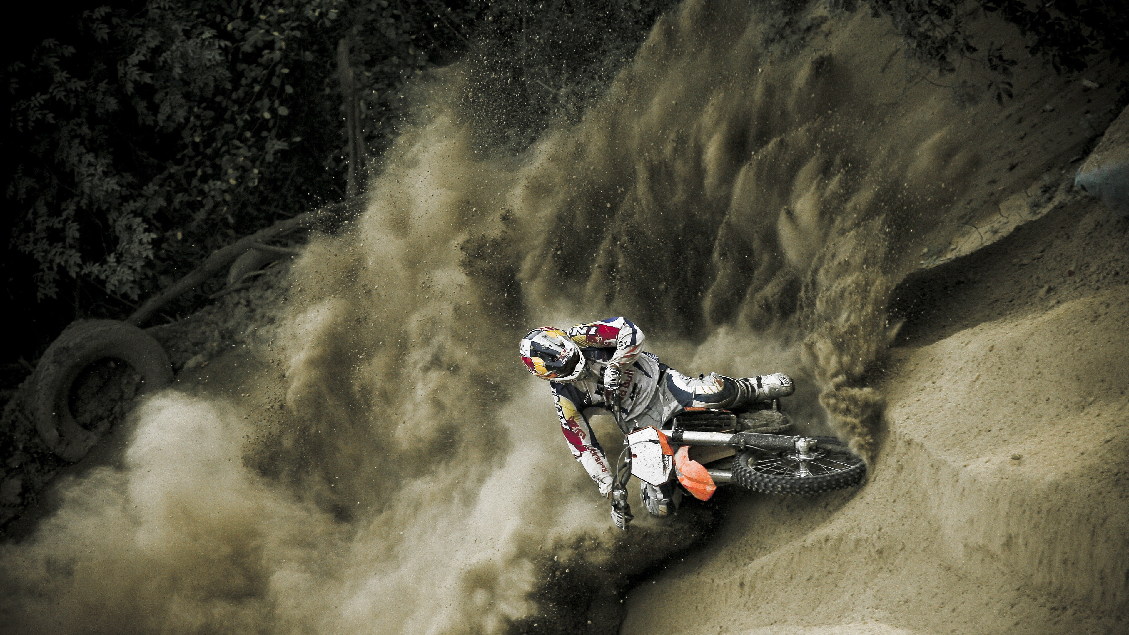 KTM Dirt Bike, HD wallpapers, Free download, 3840x2160 4K Desktop