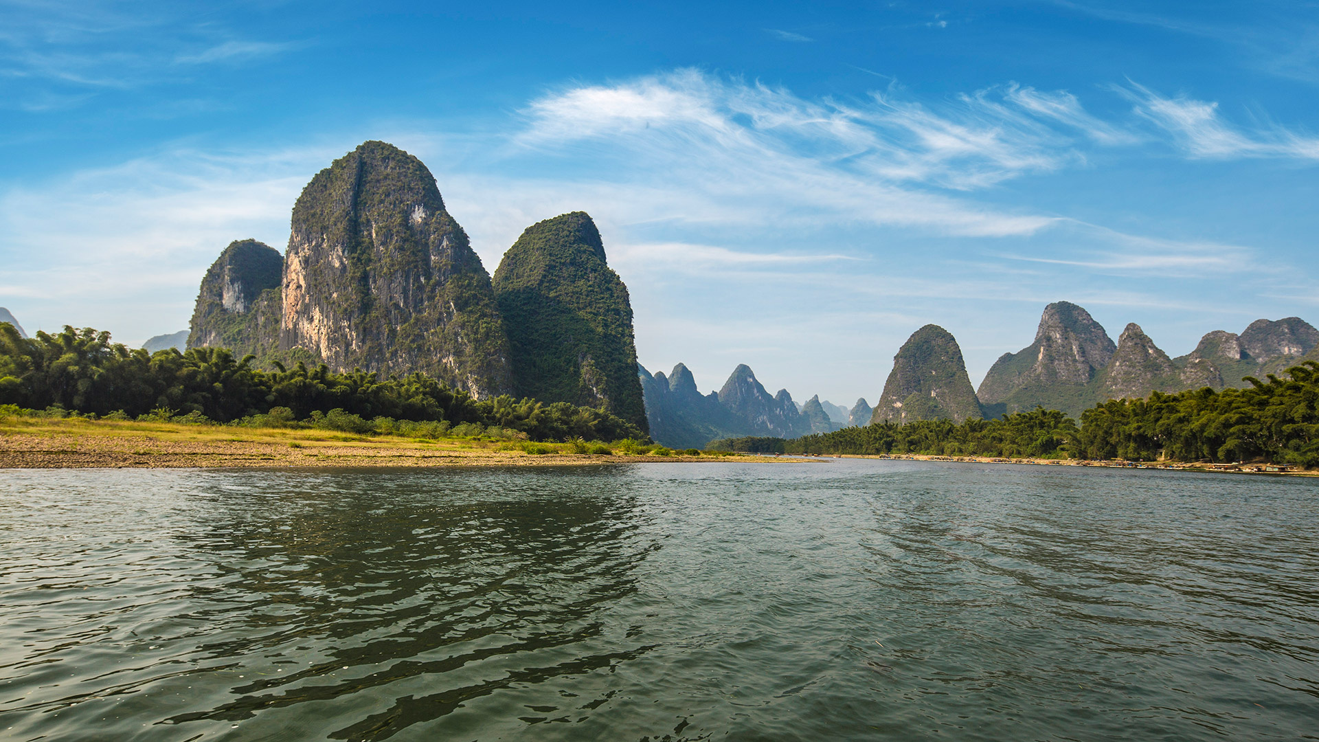 Li River, Guilin, Yangshuo attractions, Banyan Tree, 1920x1080 Full HD Desktop