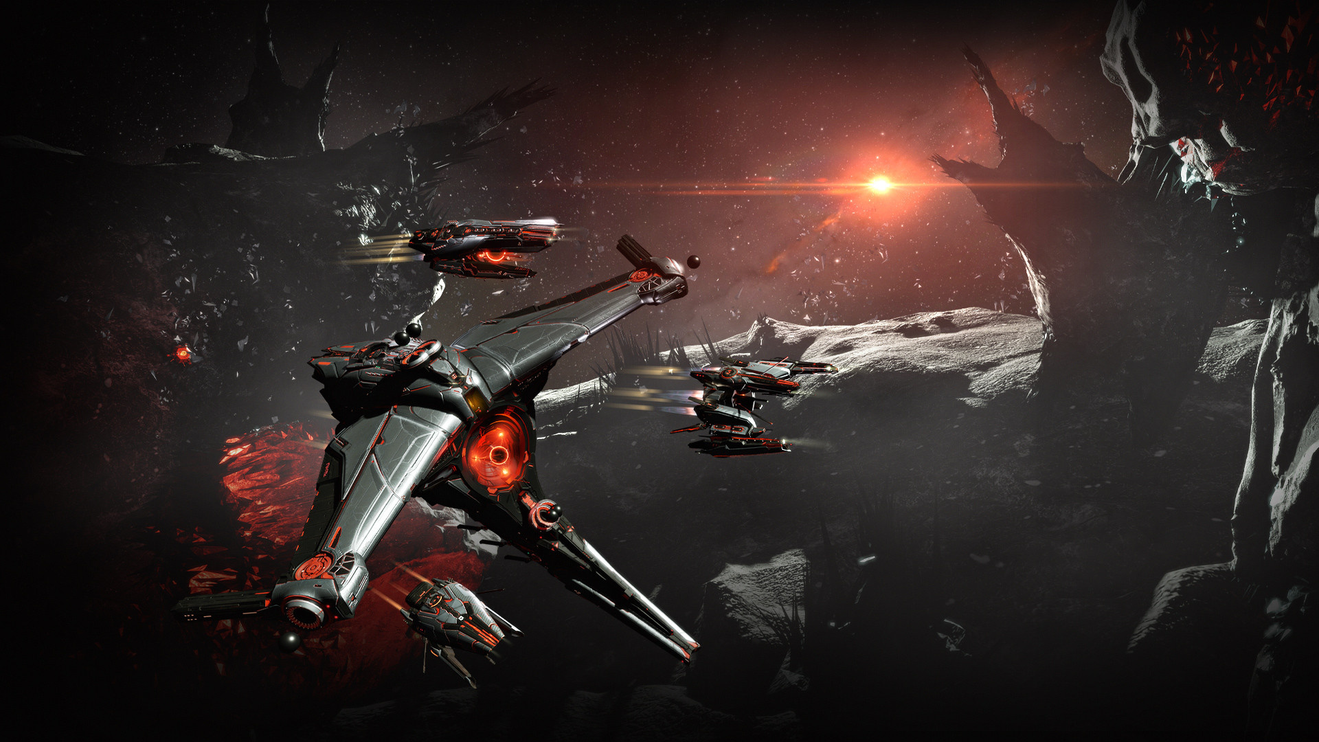 EVE Online, PvP combat, Space fight, HD background, 1920x1080 Full HD Desktop