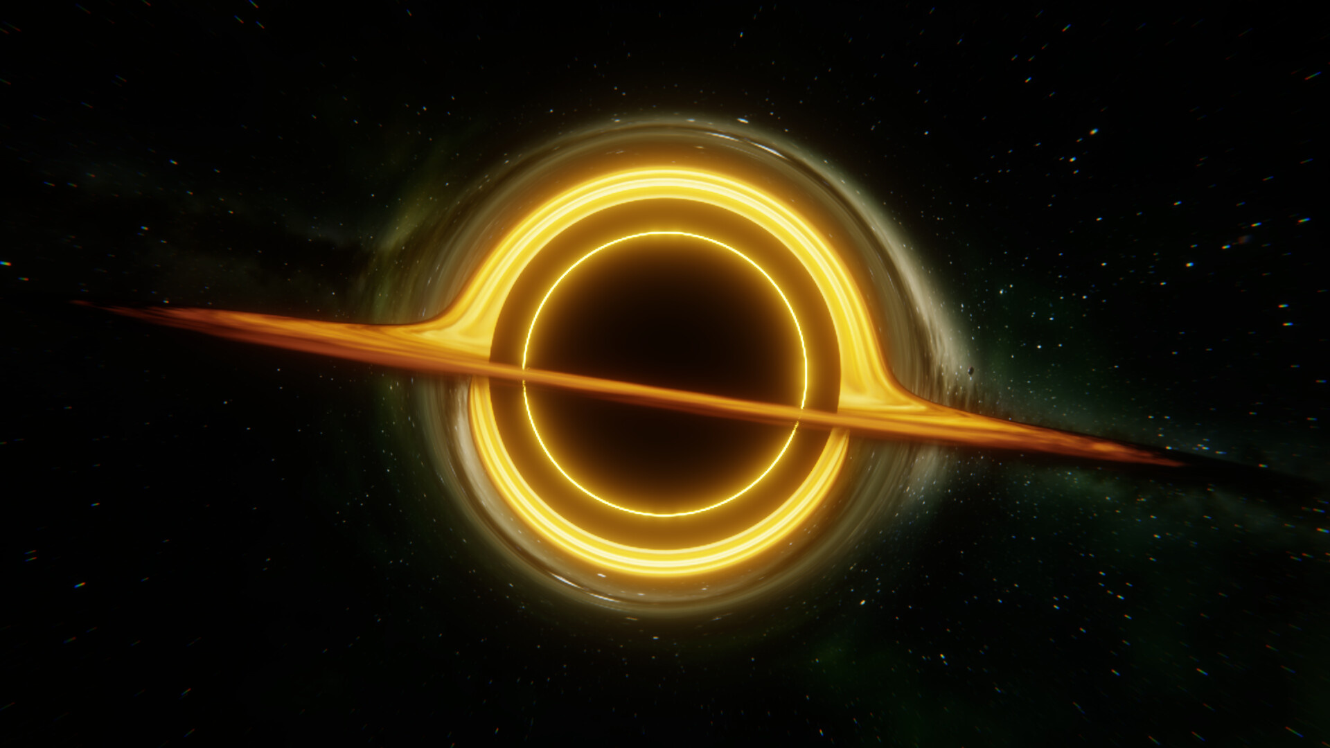 Gargantua (Interstellar), Artistic interpretation, Mind-bending visuals, 1920x1080 Full HD Desktop