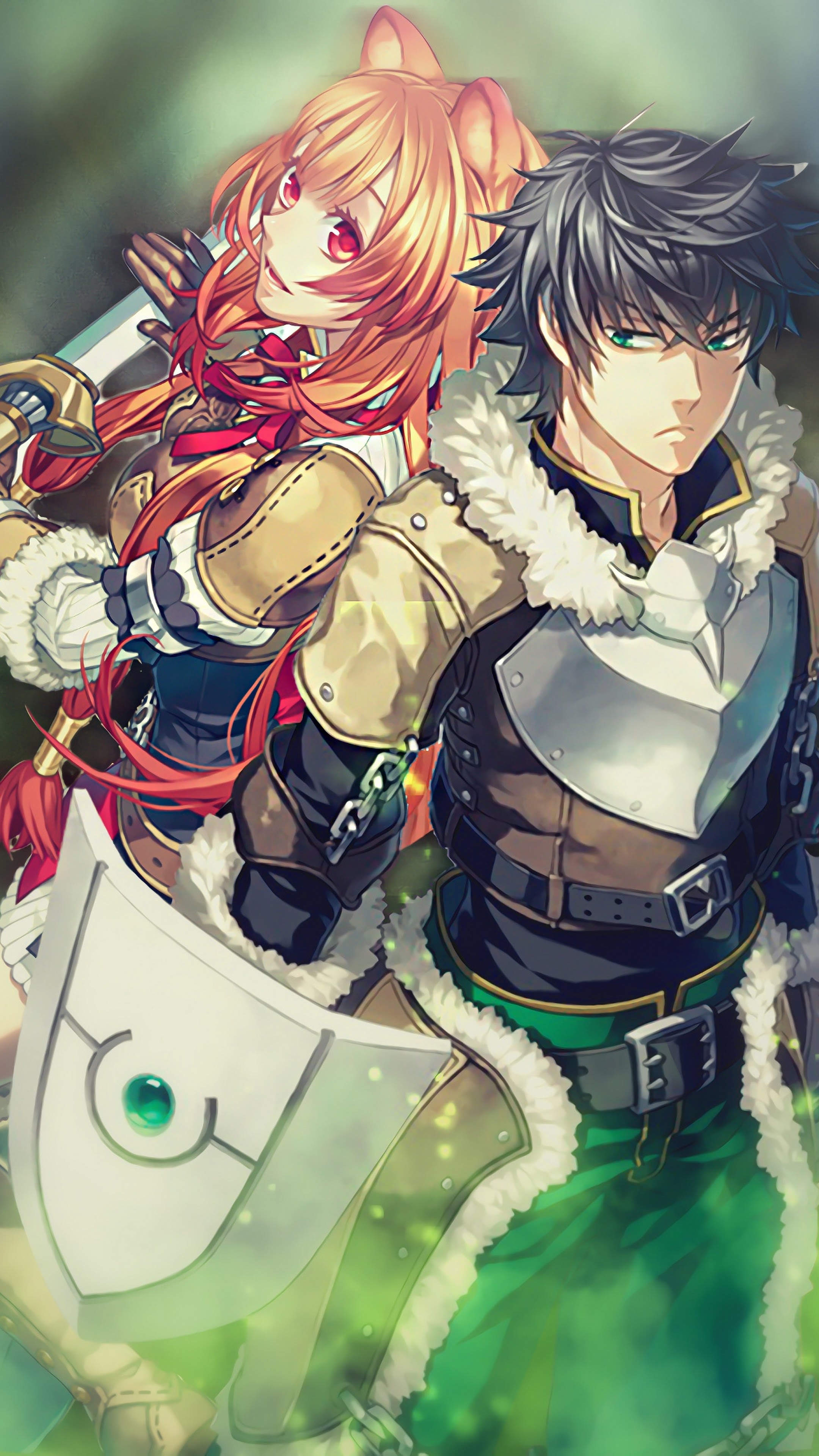 Rising of the Shield Hero, Naofumi Iwatani, Raphtalia, 4K wallpapers, 2160x3840 4K Phone