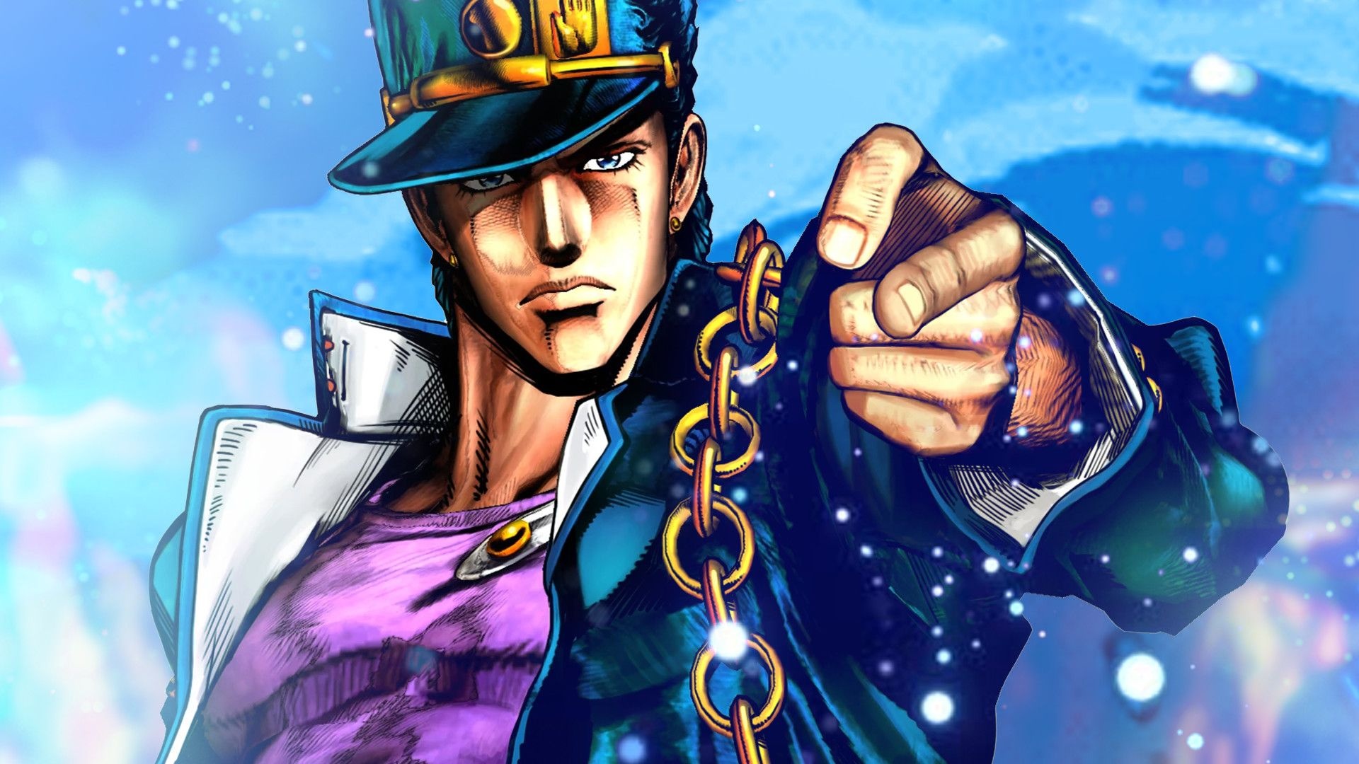 Jotaro Kujo, Anime wallpaper, Stand power, Jojo's Bizarre Adventure, 1920x1080 Full HD Desktop