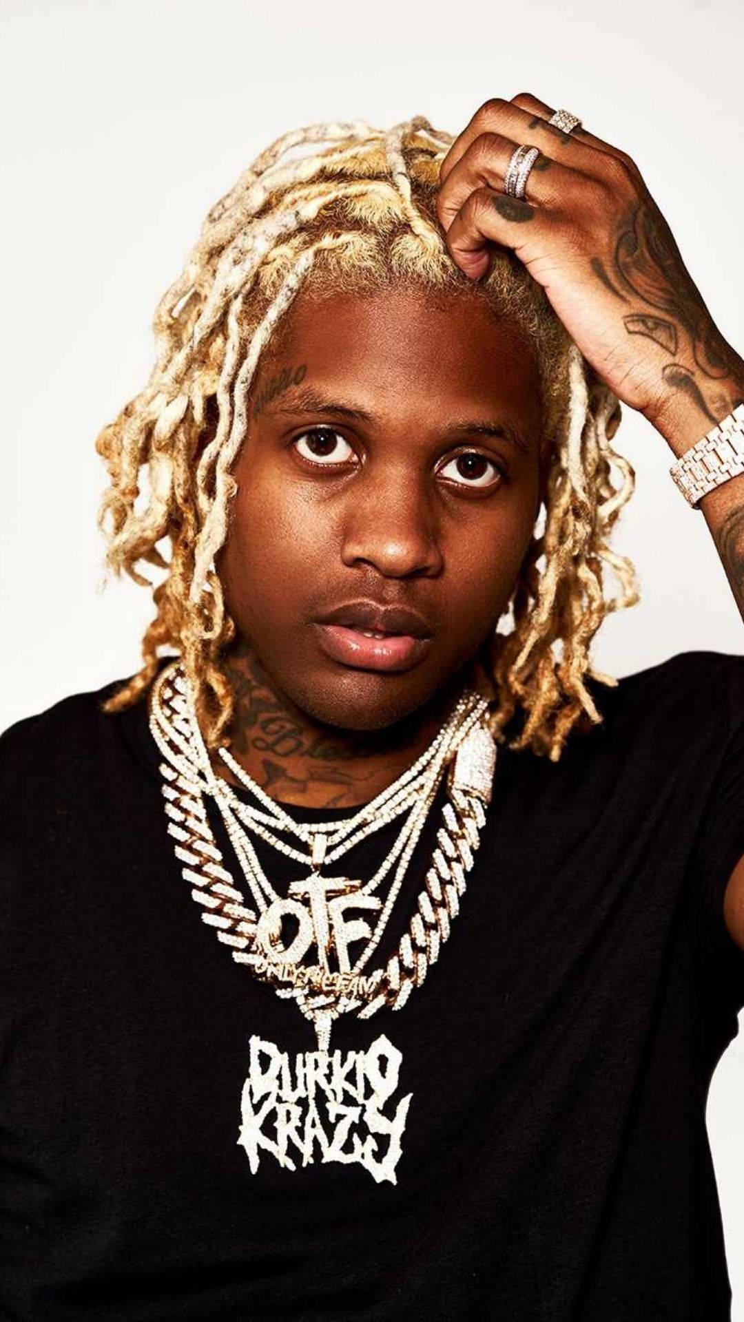 Lil Durk, Blonde hair, Download wallpapers, 1080x1920 Full HD Phone