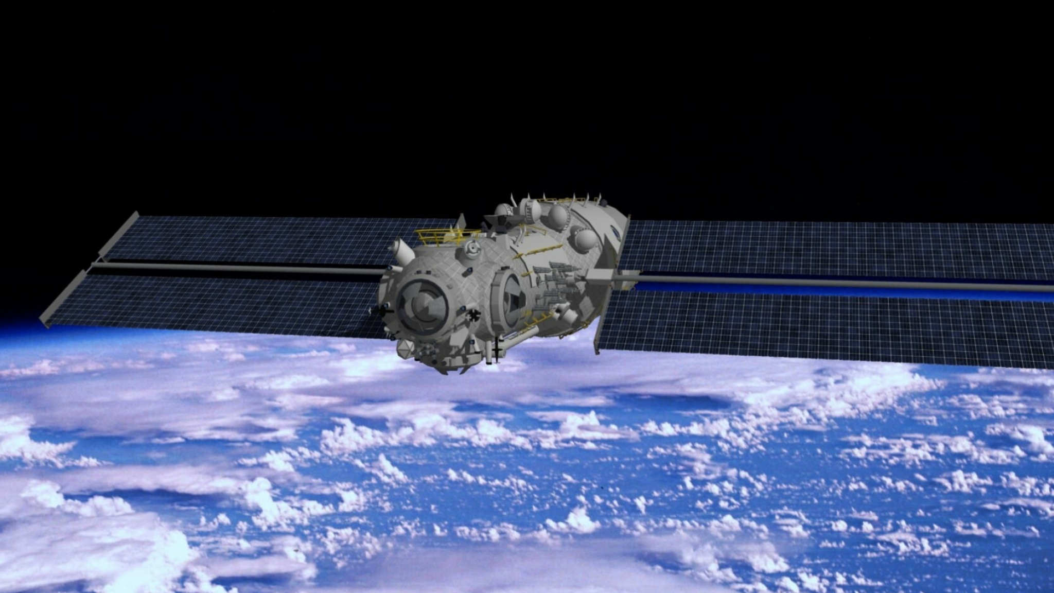 Core Cabin Module, Tiangong Space Station Wallpaper, 2050x1160 HD Desktop