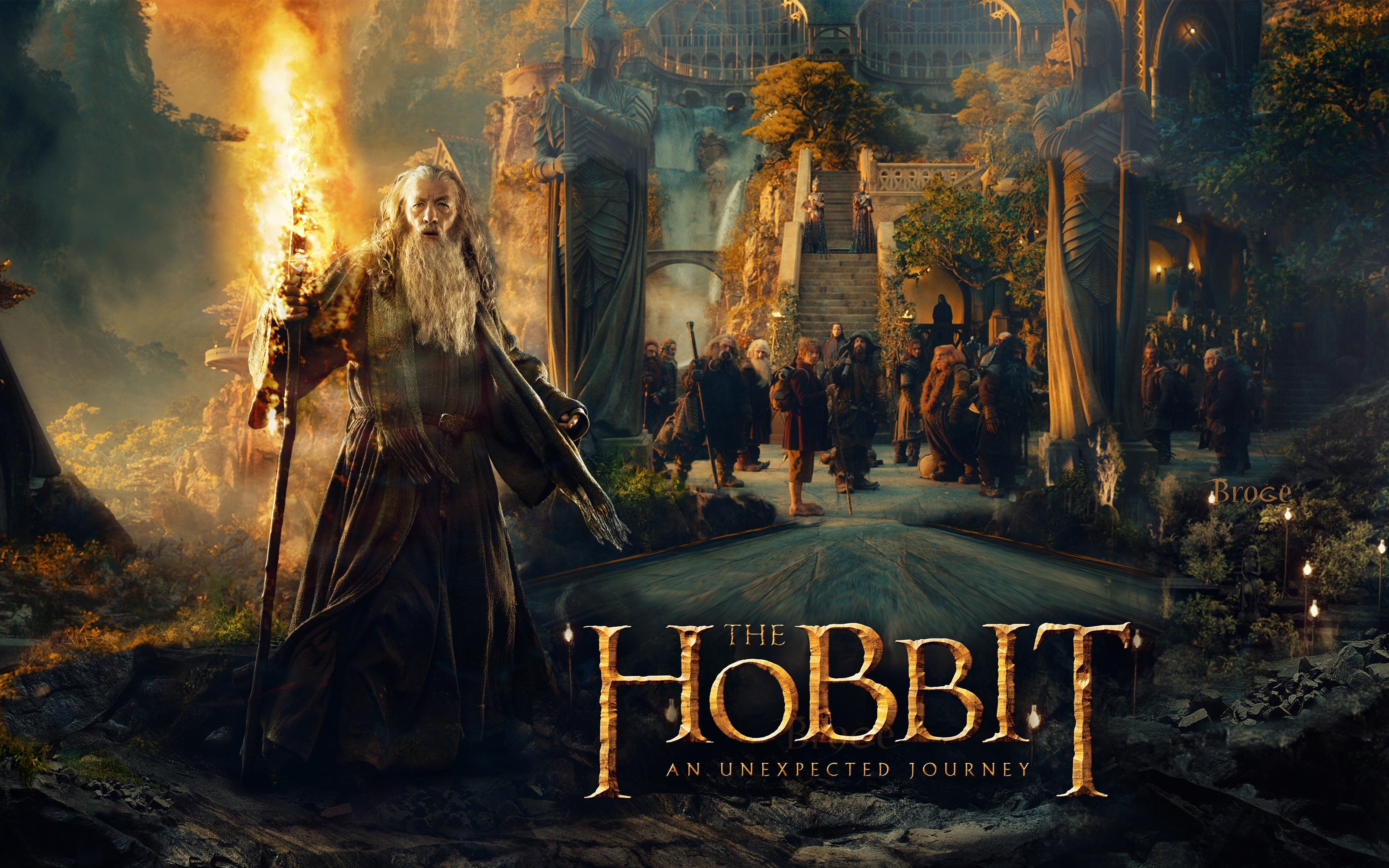 The Hobbit, Unexpected journey, Mesmerizing wallpapers, Lord of the Rings references, 3200x2000 HD Desktop