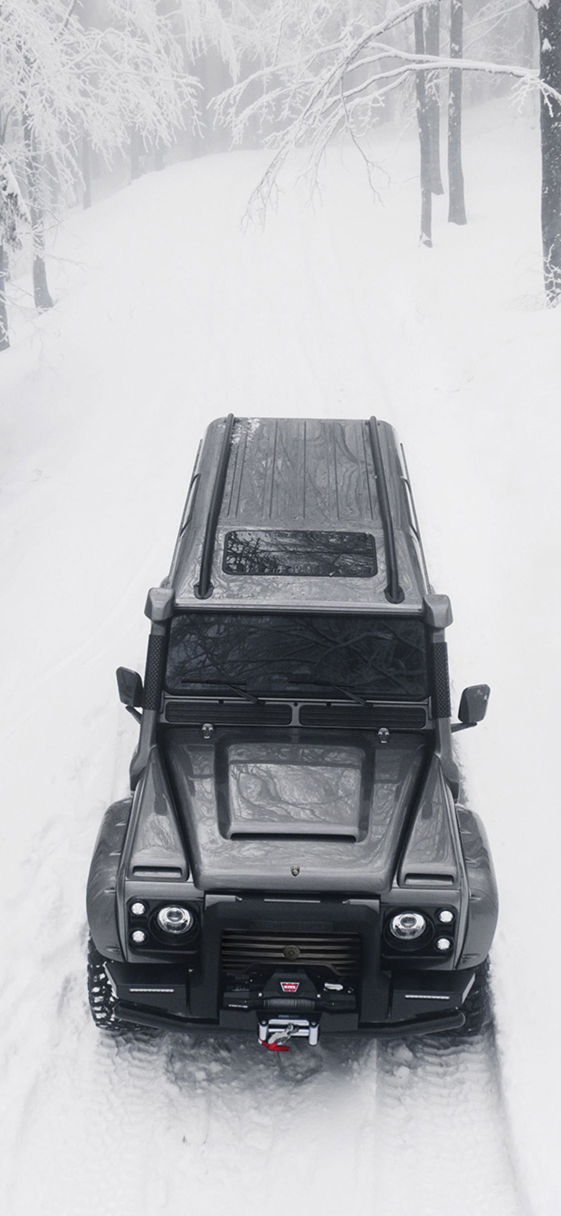 Top View, Land Rover Defender Wallpaper, 1130x2440 HD Phone