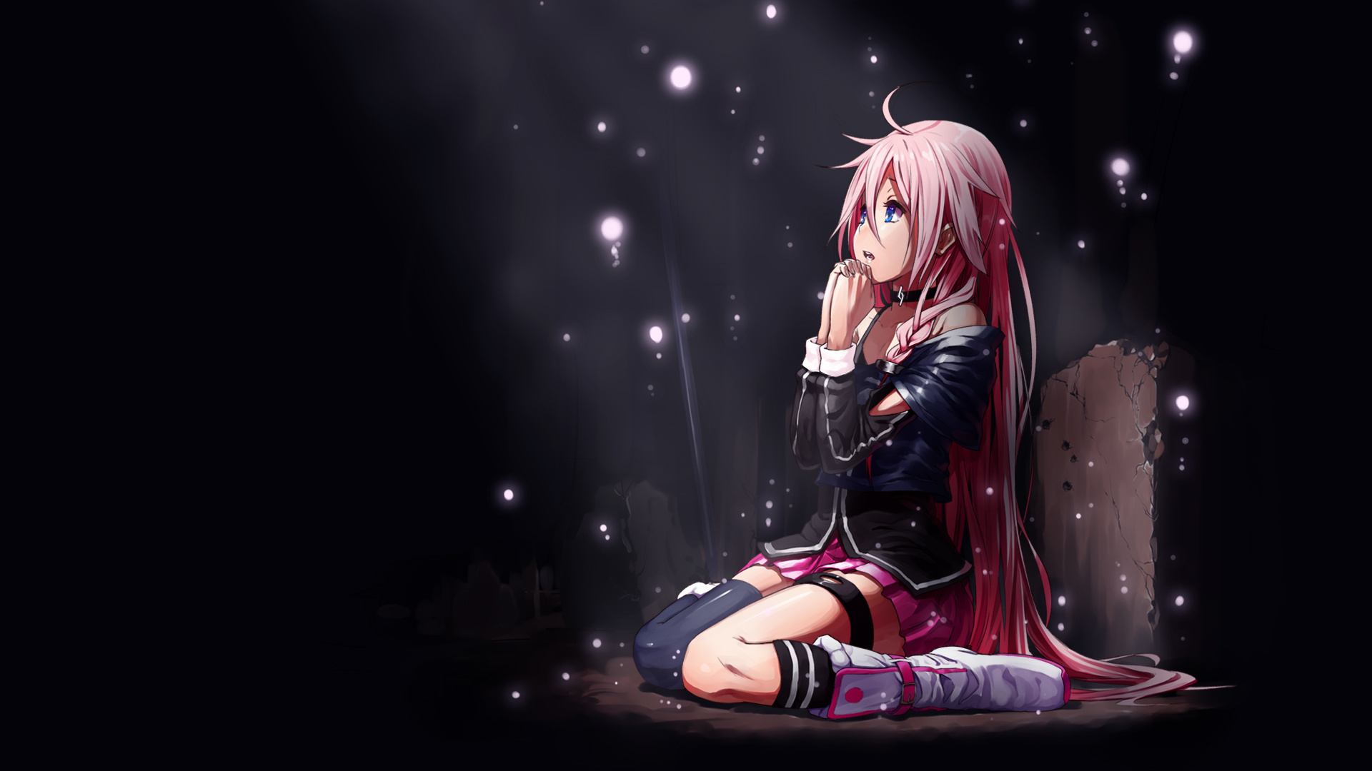 IA Vocaloid, HD wallpaper, Zerochan anime, Simple background, 1920x1080 Full HD Desktop