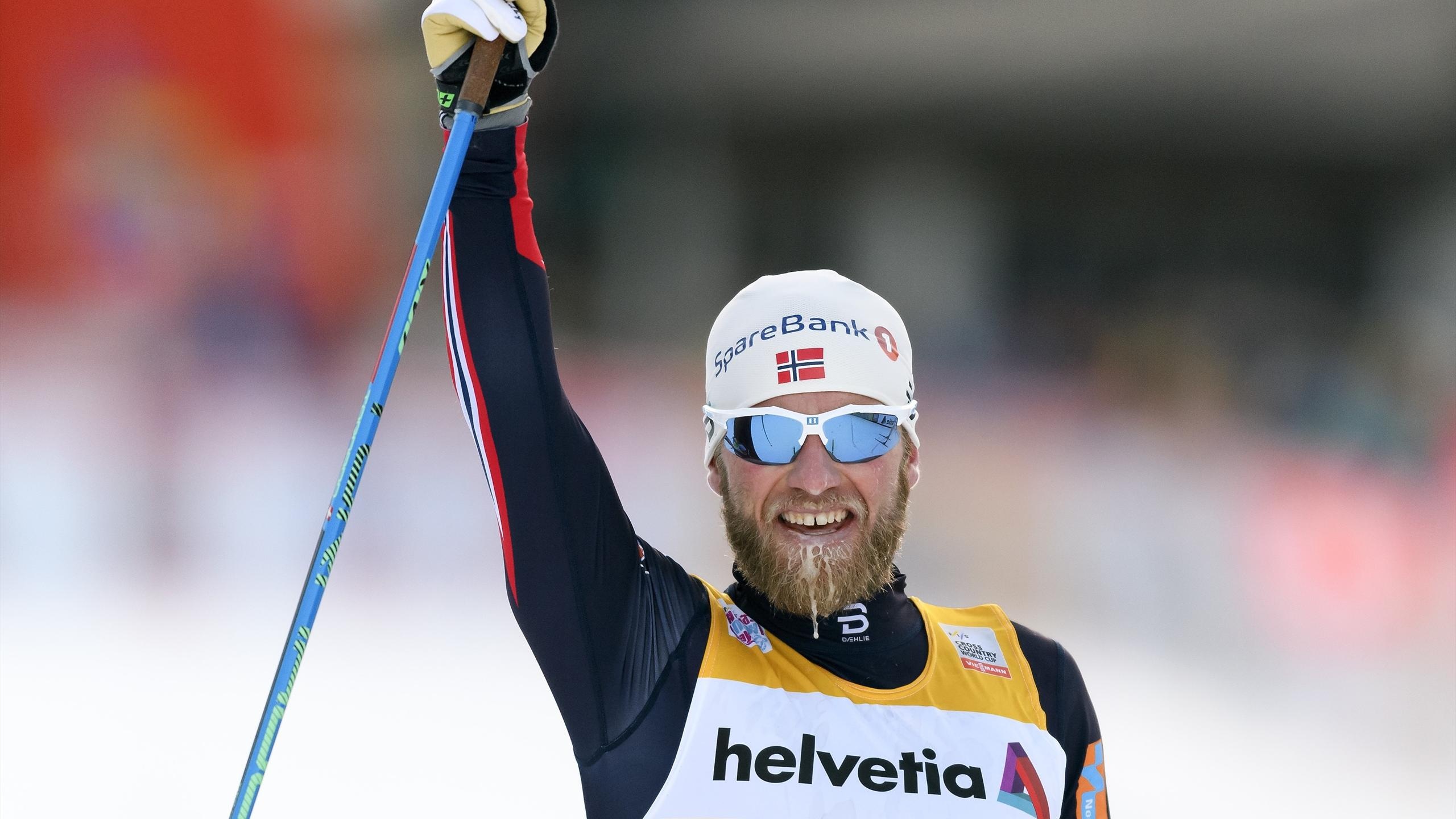 Martin Johnsrud Sundby, Victory in Davos, 2560x1440 HD Desktop