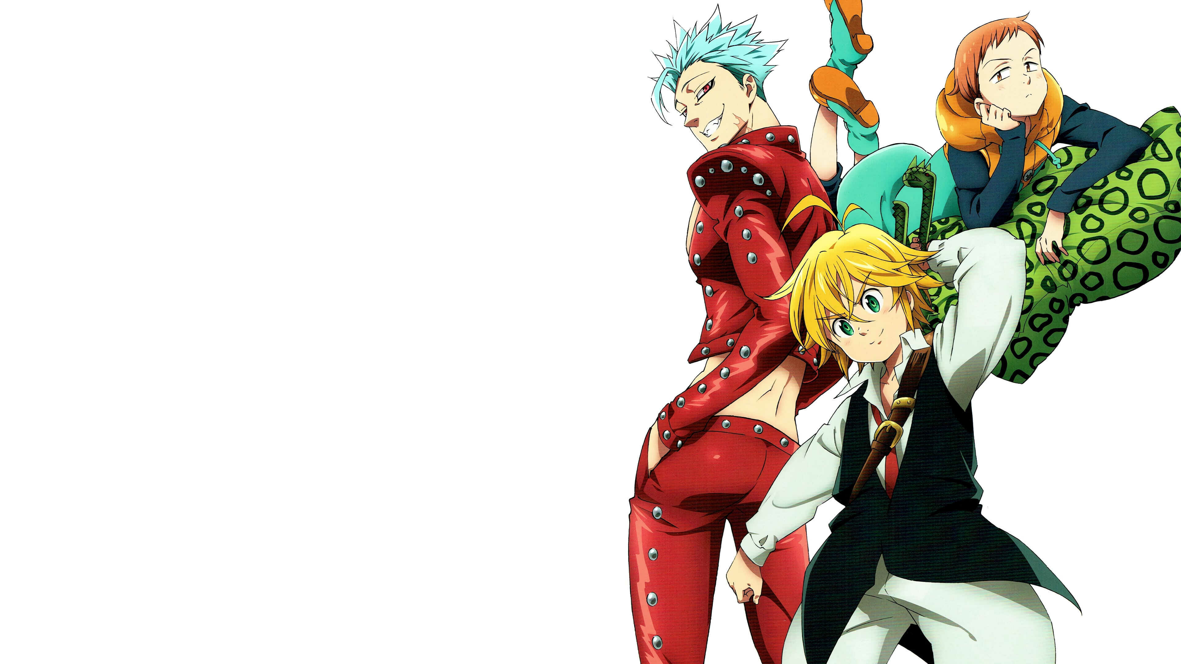 Meliodas, Ban, and King, The Seven Deadly Sins Wallpaper, 3840x2160 4K Desktop