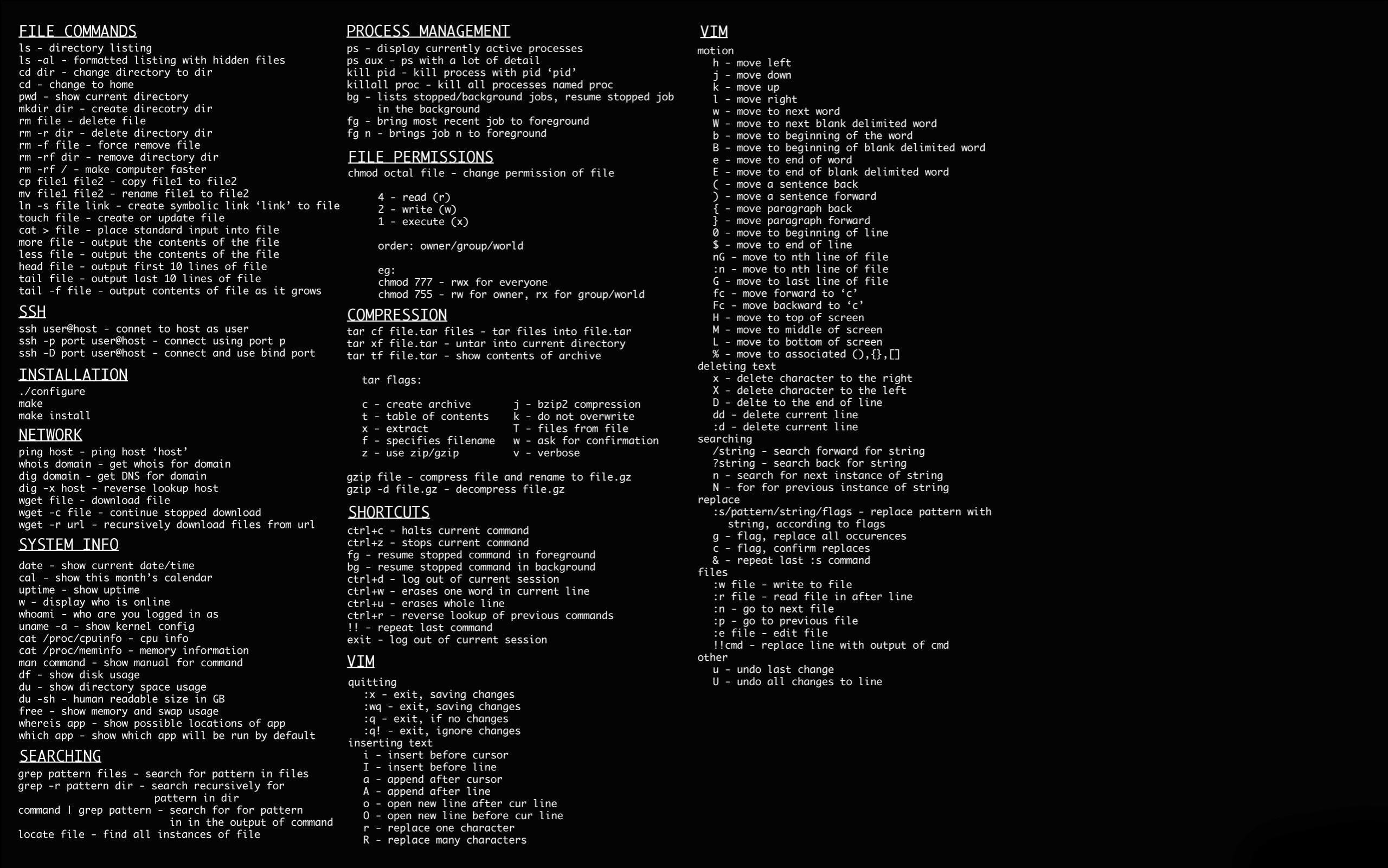 Linux commands, Geek Wallpaper, 2560x1600 HD Desktop