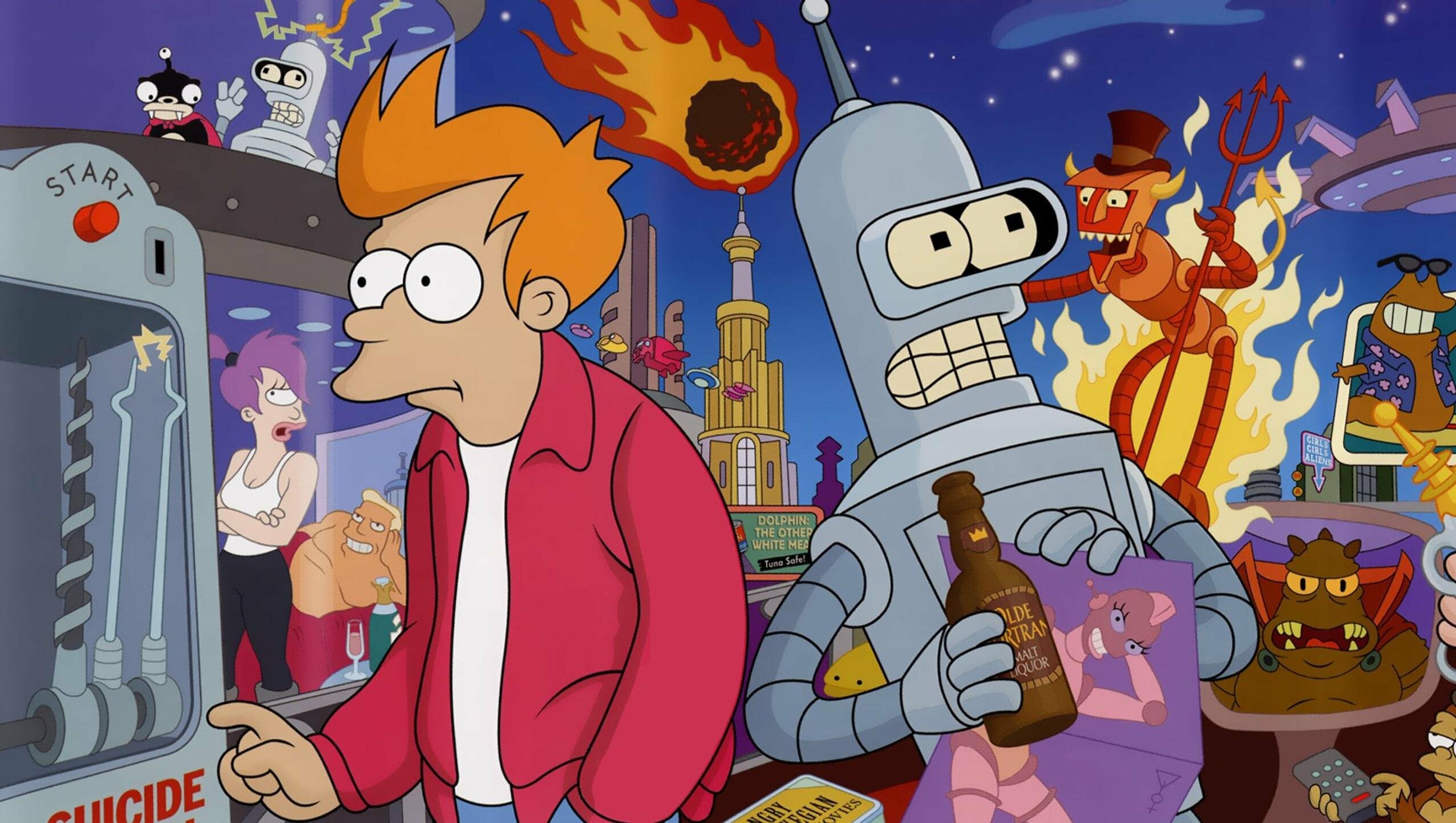 Futurama animation, Fun wallpapers, Cool visuals, Futuristic art, 2560x1450 HD Desktop