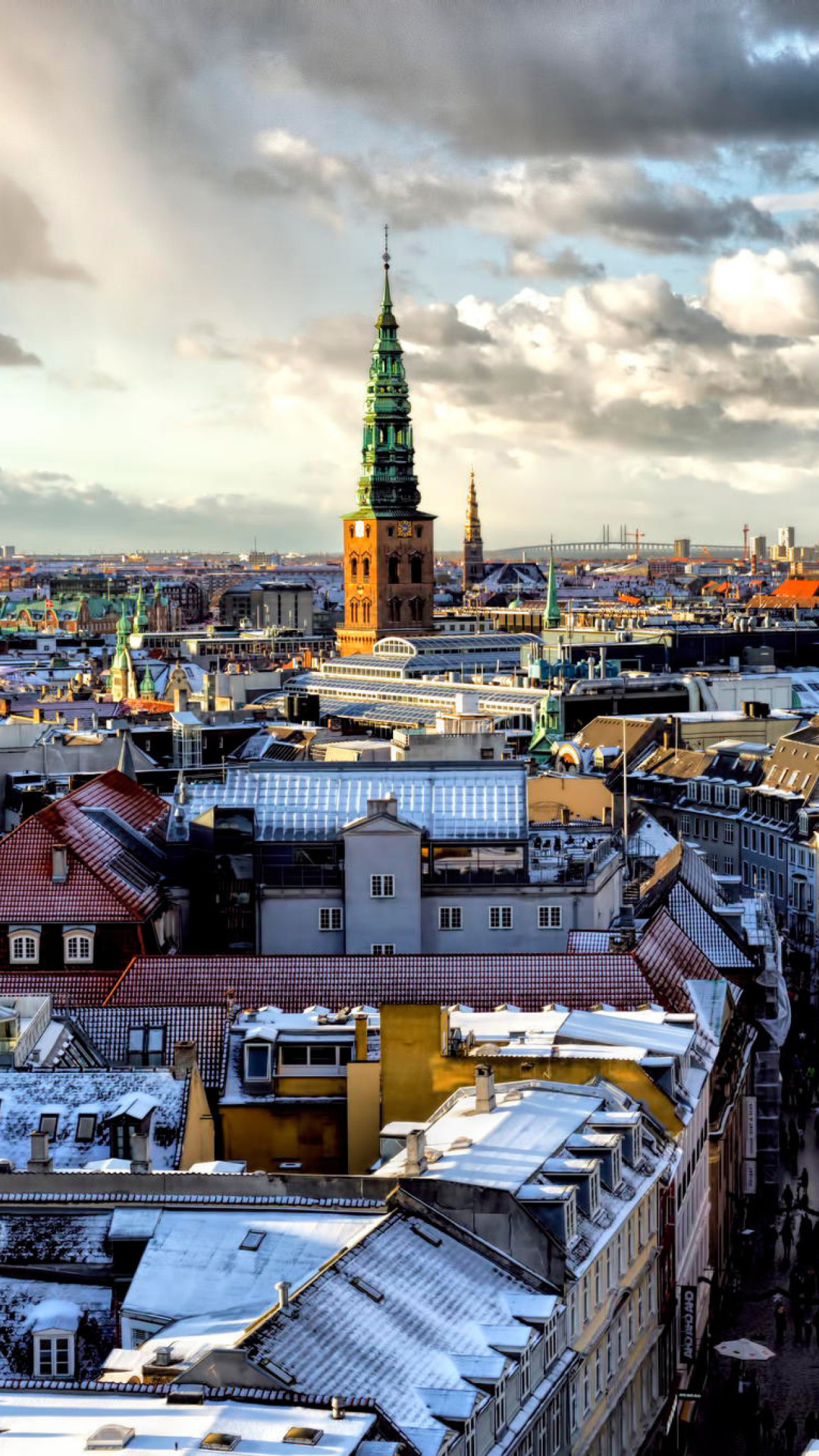 Roofline panorama, Chic urban views, Quaint charm, Sky-high perspective, 1080x1920 Full HD Phone