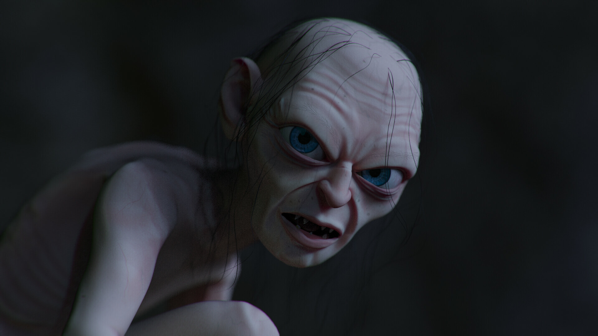 Catherine Valle's artwork, Gollum character, Creative interpretation, Lord of the Rings, 1920x1080 Full HD Desktop