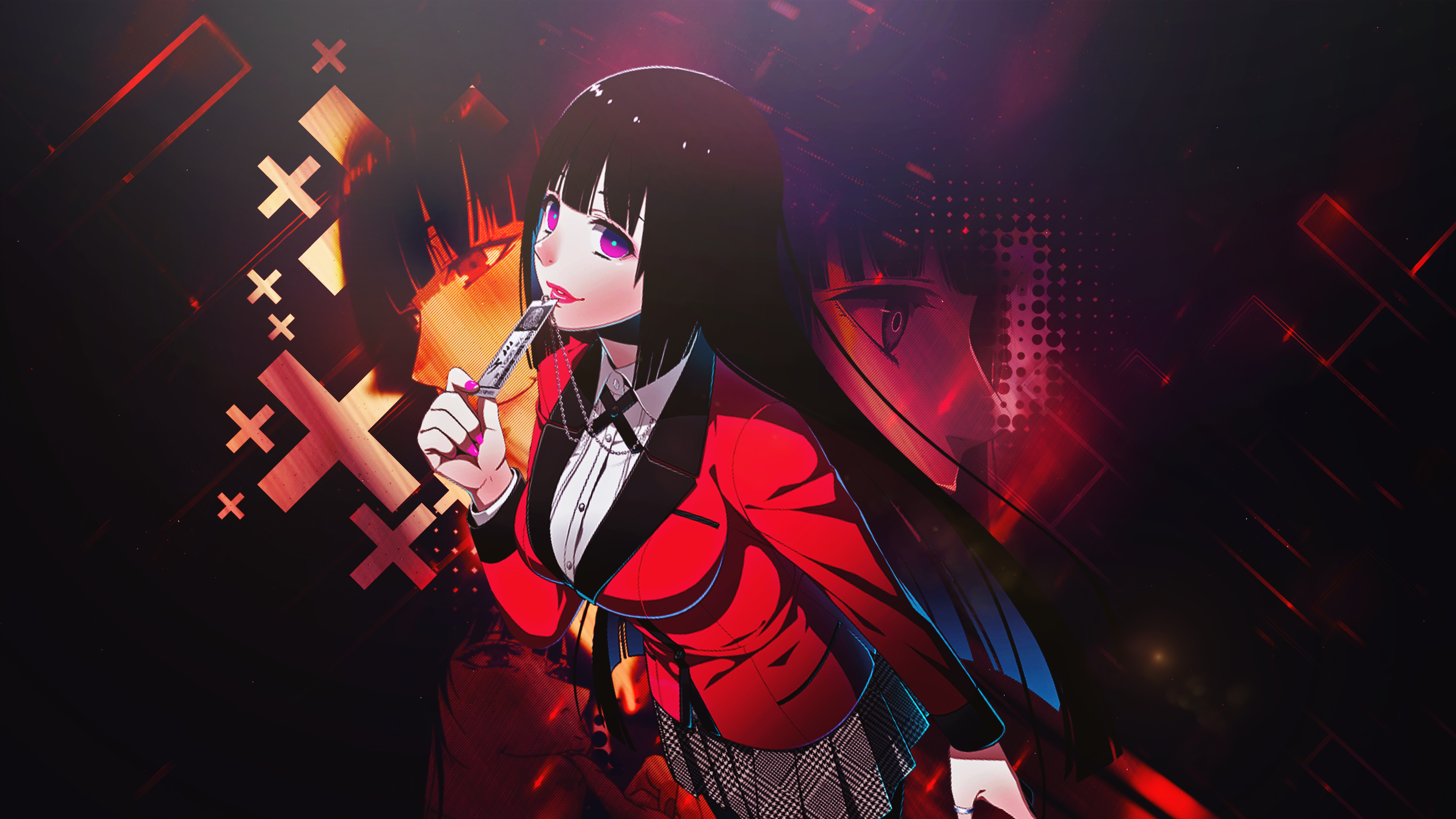 Kakegurui Twin anime, Captivating story, Intriguing characters, Artistic visuals, 3840x2160 4K Desktop