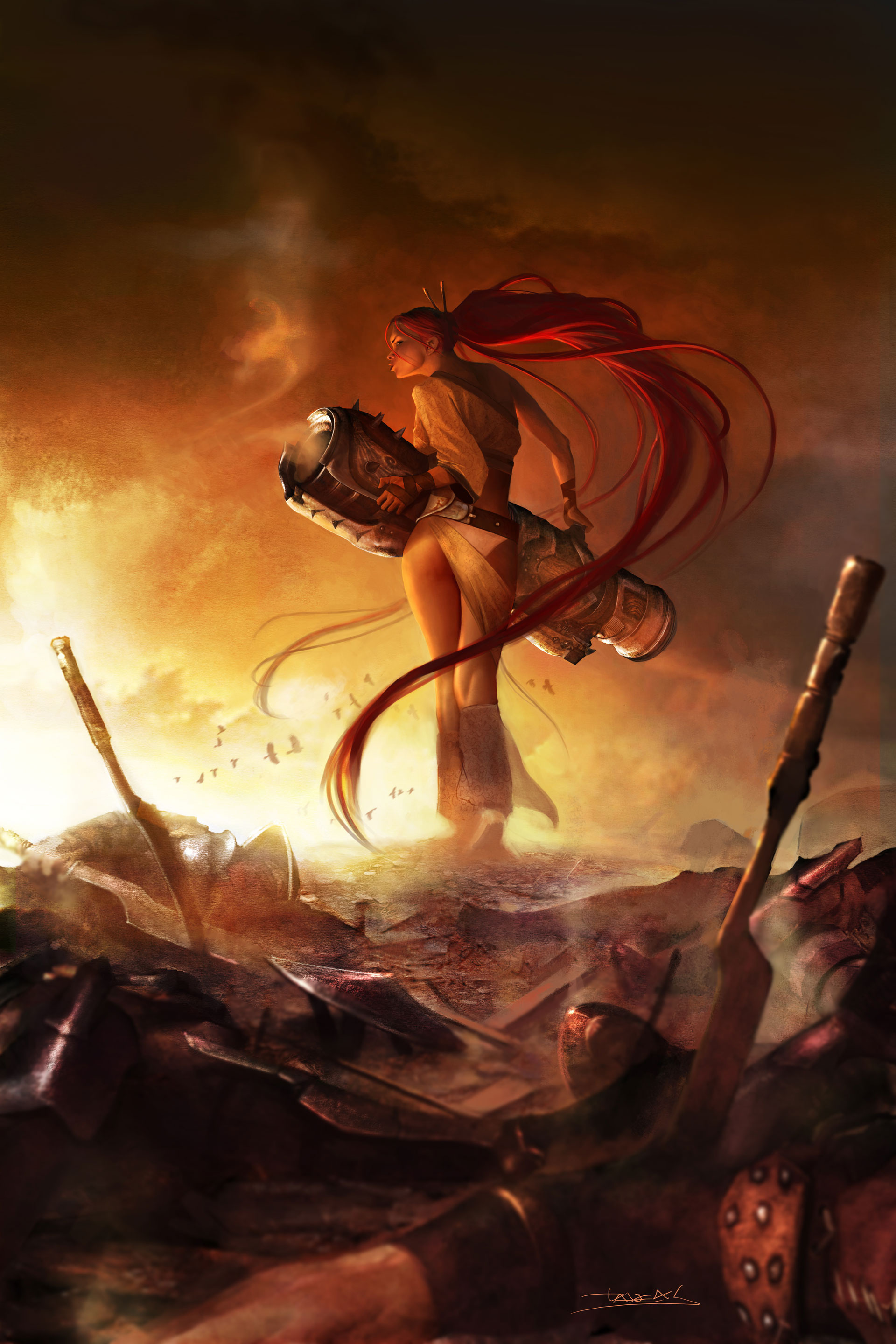 Bazooka, Heavenly Sword Wallpaper, 1920x2880 HD Phone