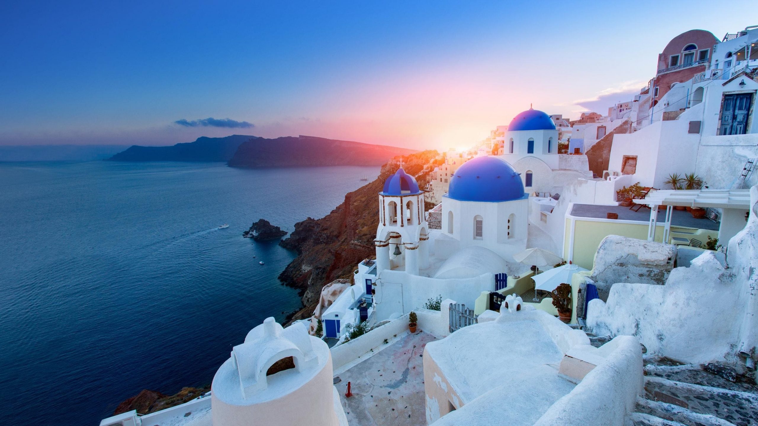 Top Santorini wallpapers, Download now, Greek island beauty, Wallpaper perfection, 2560x1450 HD Desktop