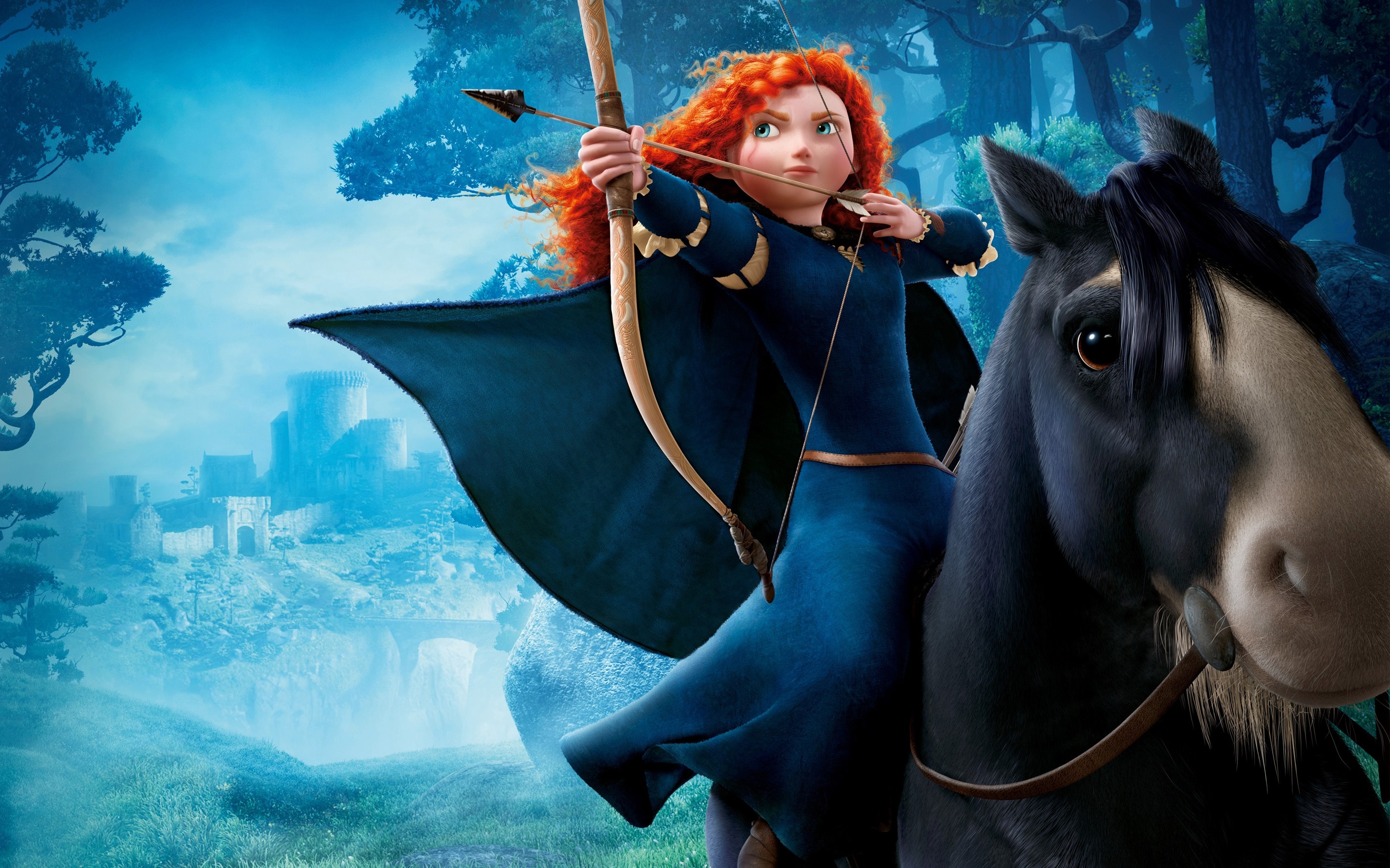 Angus, Princess Merida (Brave) Wallpaper, 2880x1800 HD Desktop