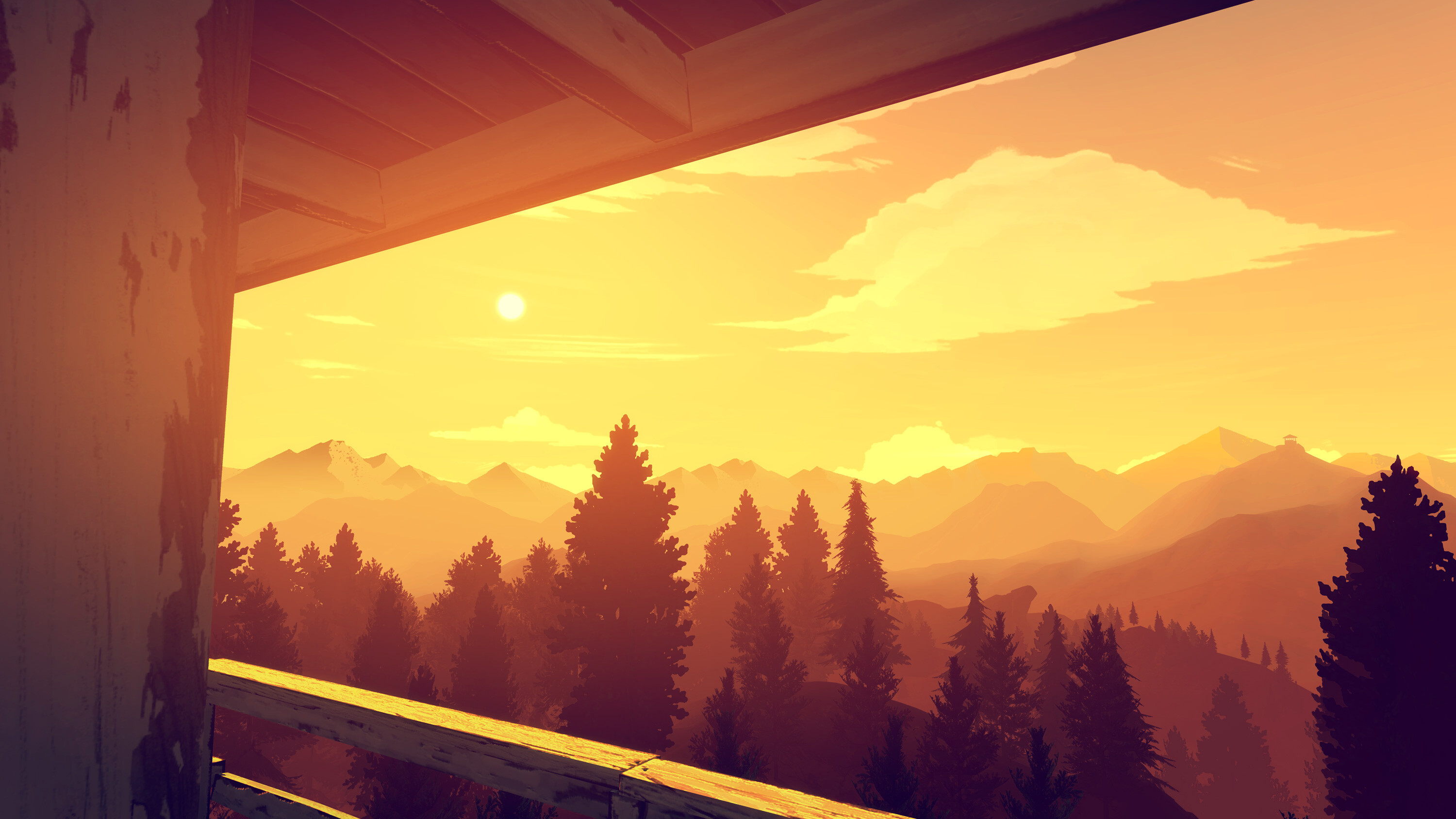 Firewatch sunset 4k widescreen, Gaming, 3000x1690 HD Desktop