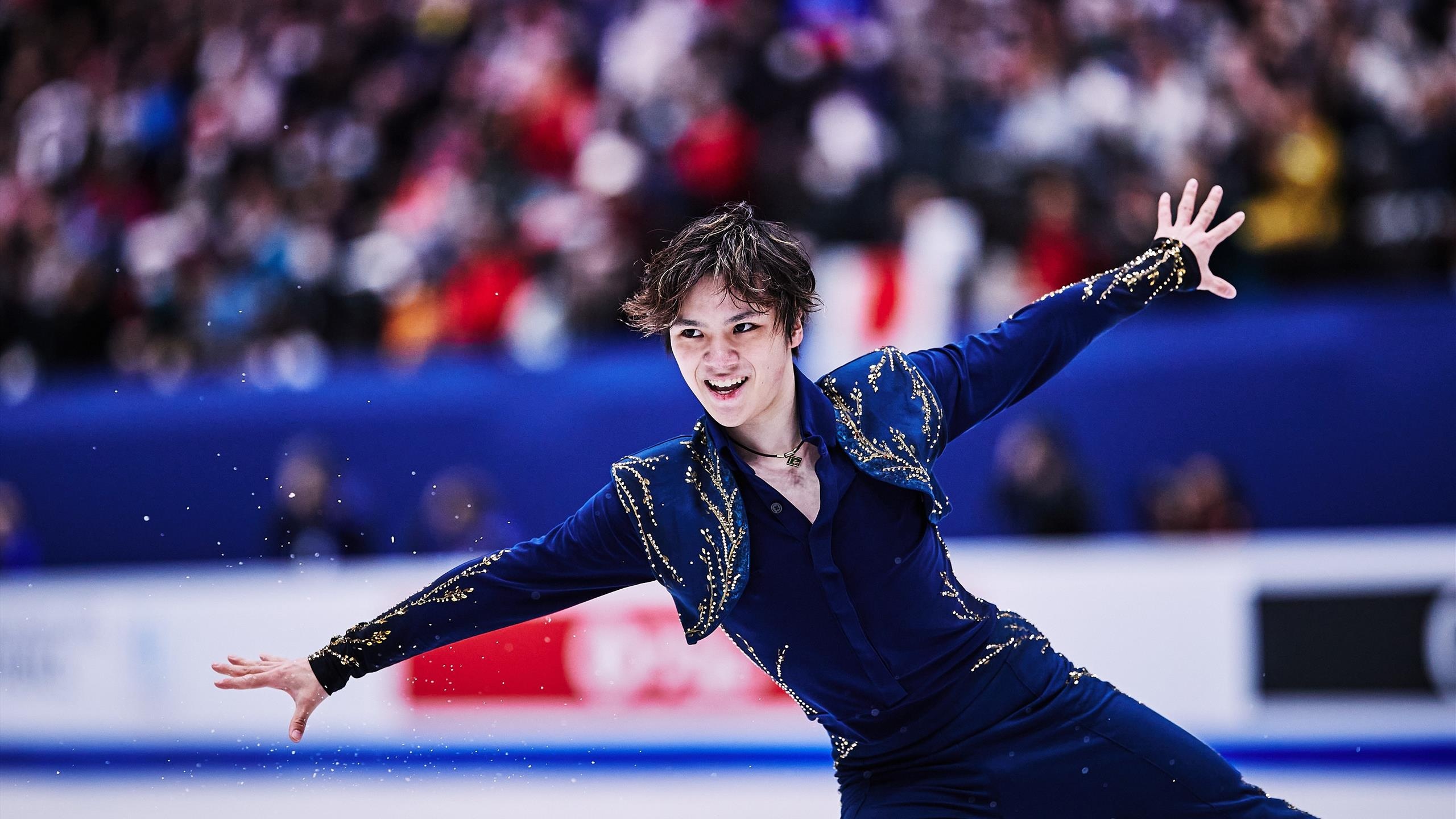 Shoma Uno, Figure skating prodigy, International success, Japanese star, 2560x1440 HD Desktop