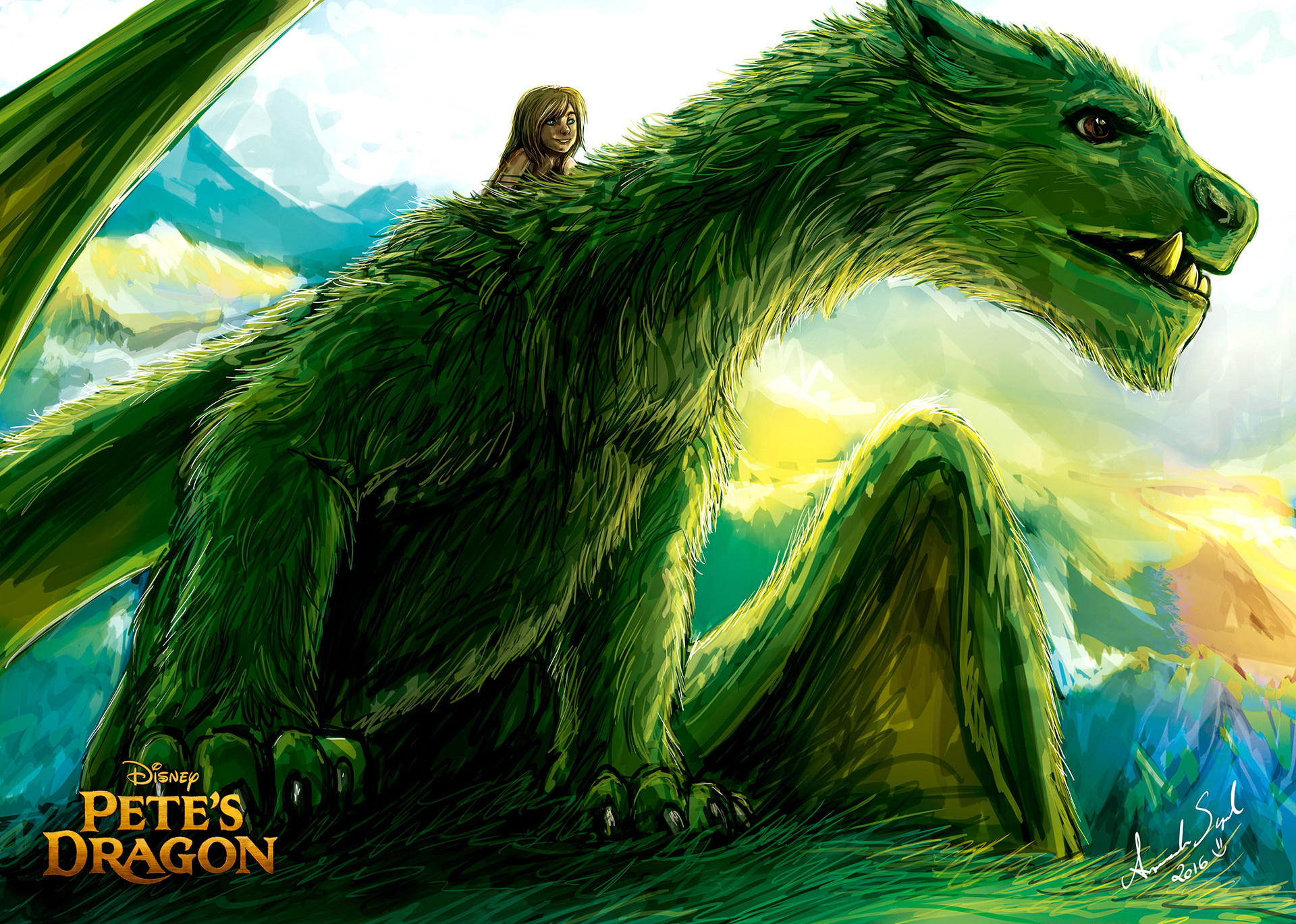 Pete's Dragon, Artstation, Pete's Dragon, 1920x1370 HD Desktop