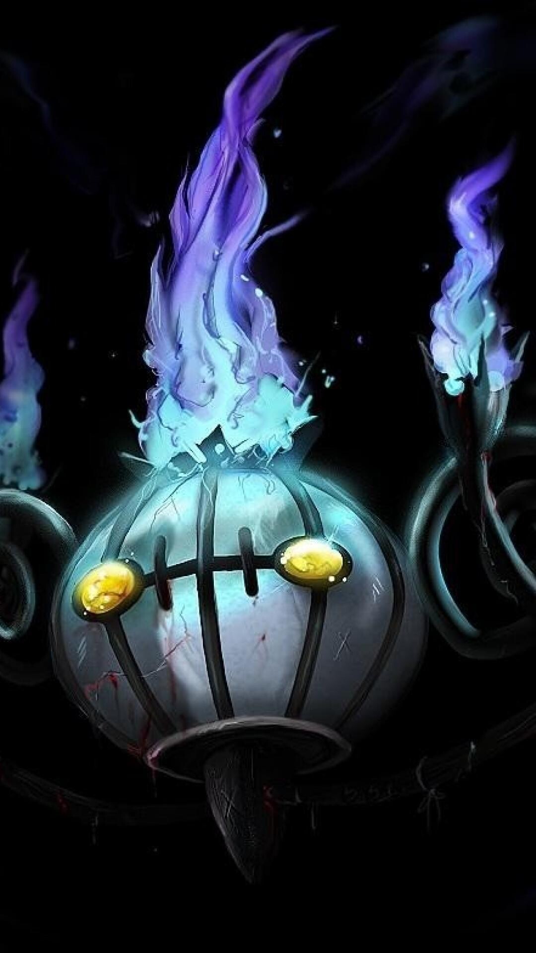 Chandelure, Ghost Pokemon Wallpaper, 1080x1920 Full HD Phone