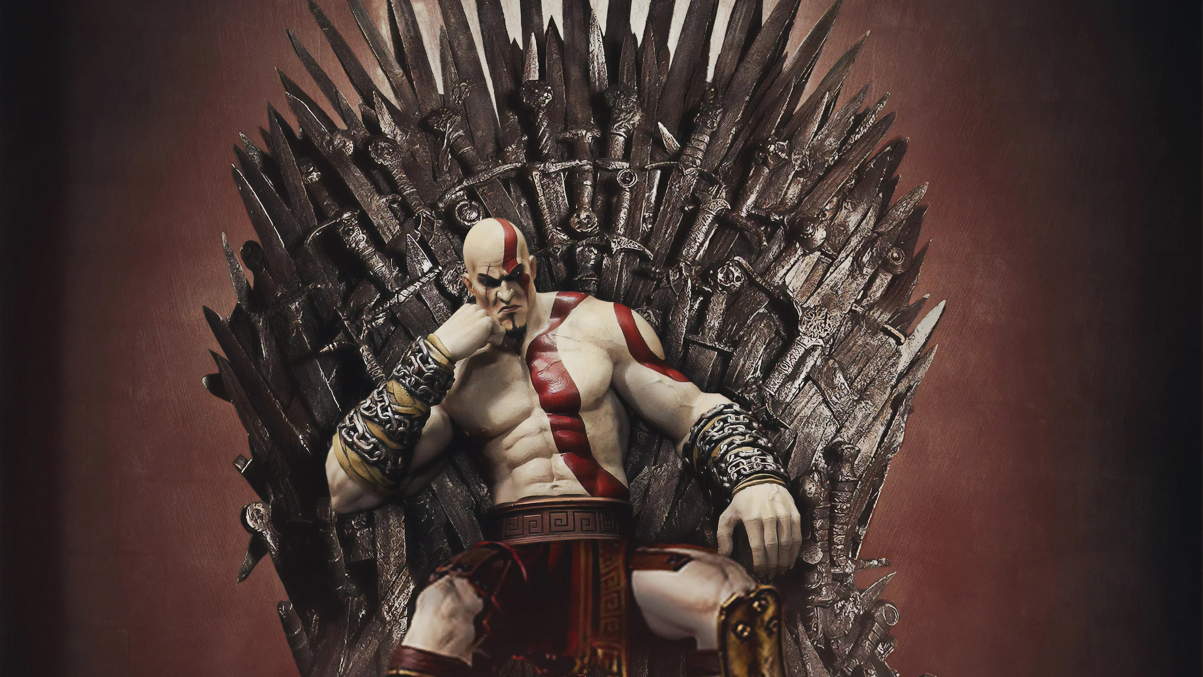 Throne, Kratos Wallpaper, 3840x2160 4K Desktop