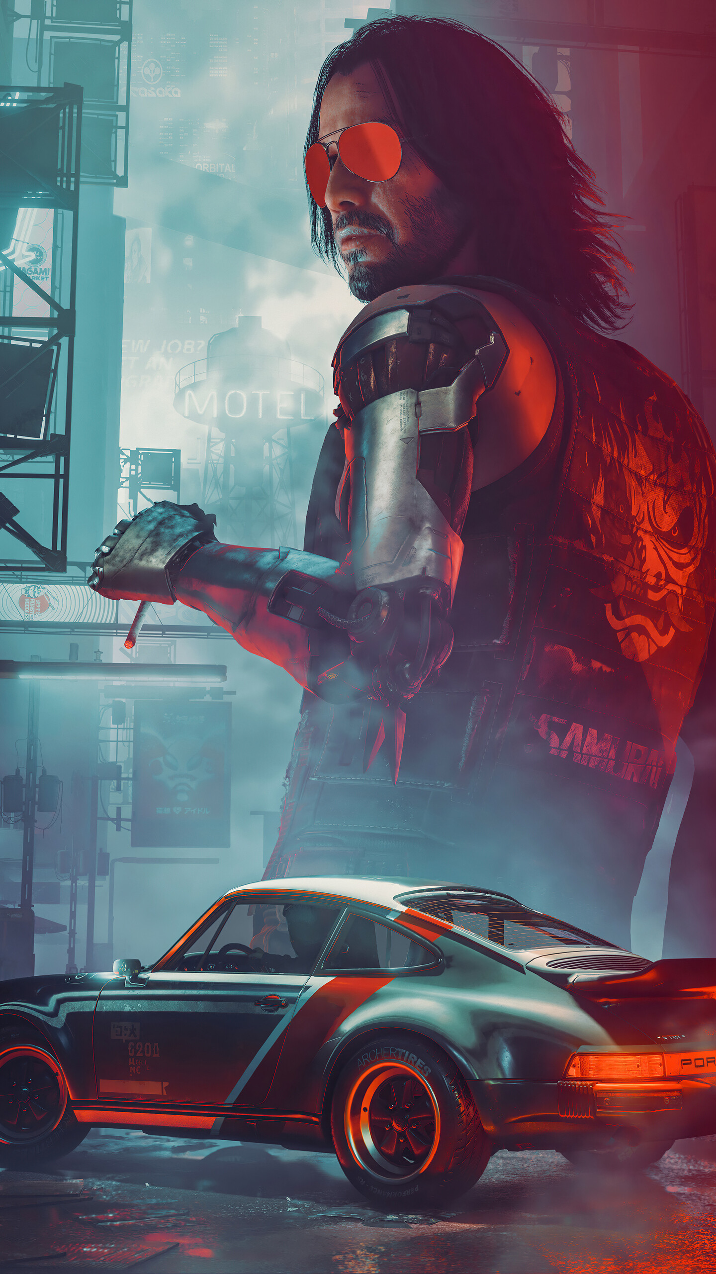 Cyberpunk 2077, Rockerboy Johnny, Mobile wallpapers, HD visuals, 1440x2560 HD Phone