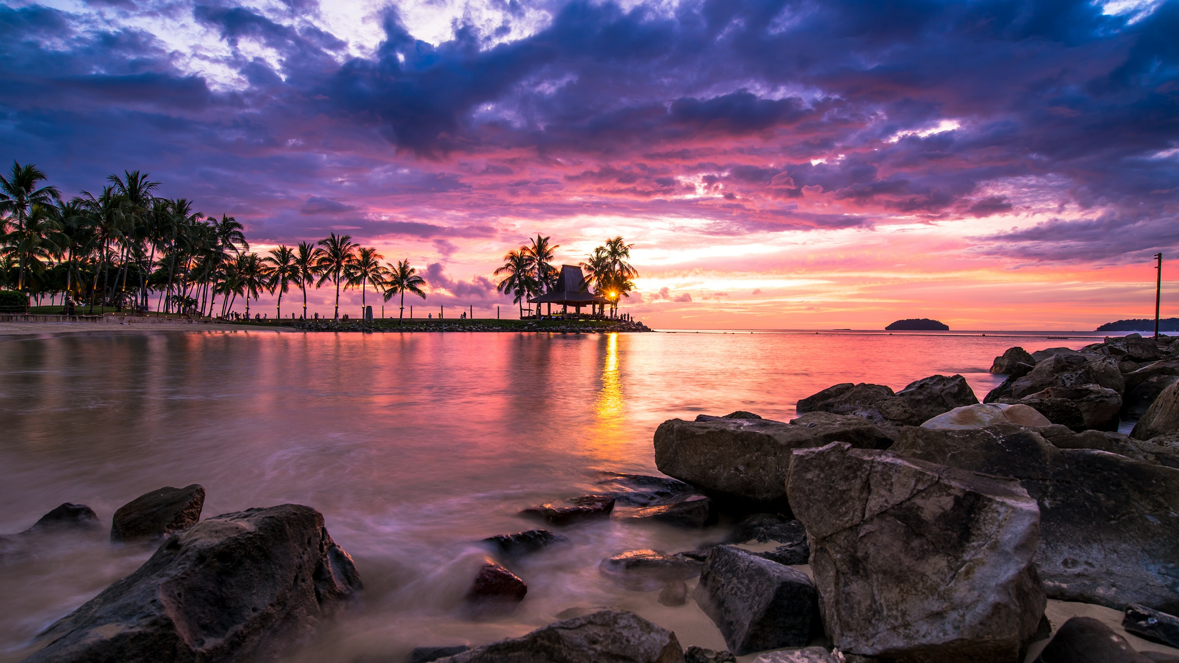 Beach sunset, Desktop and mobiles, 4K Ultra HD, Stunning wallpaper, 3840x2160 4K Desktop