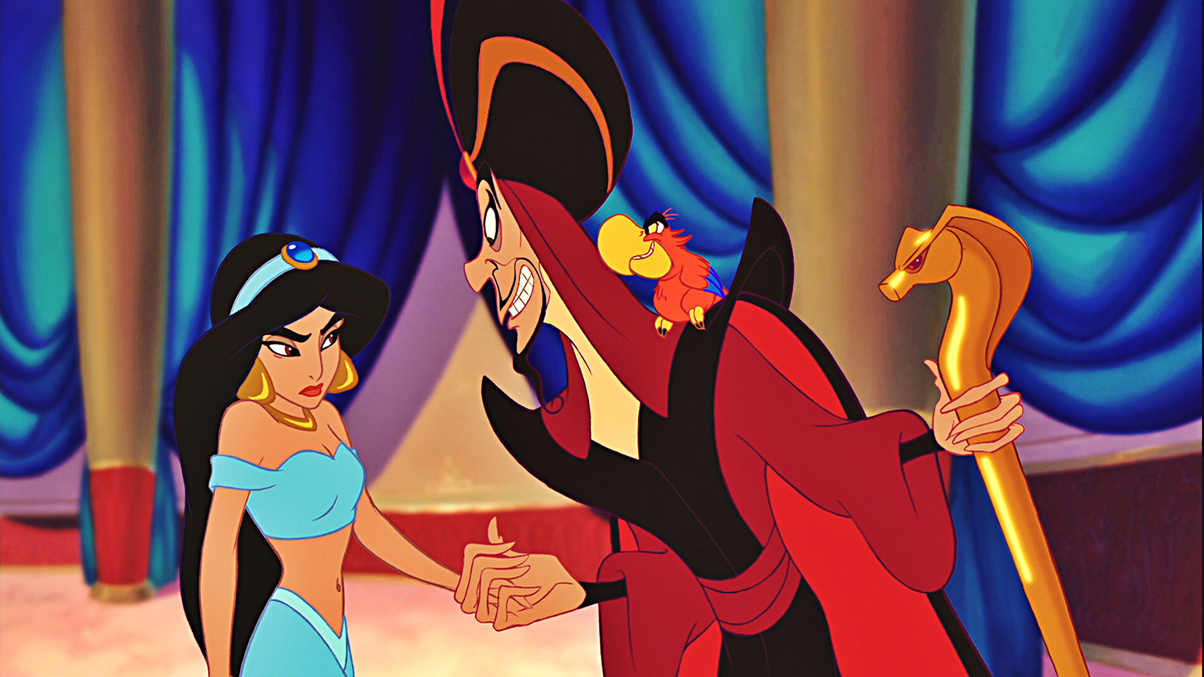 Jafar and Iago, Princess Jasmine Wallpaper, 3840x2160 4K Desktop