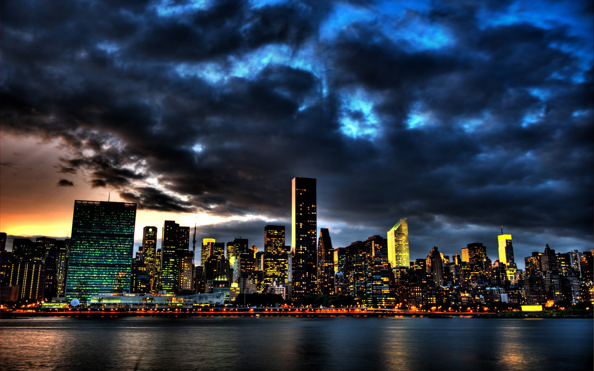 Night Skyline, Free download, Night skyline wallpaper, Miami skyline, 1920x1200 HD Desktop