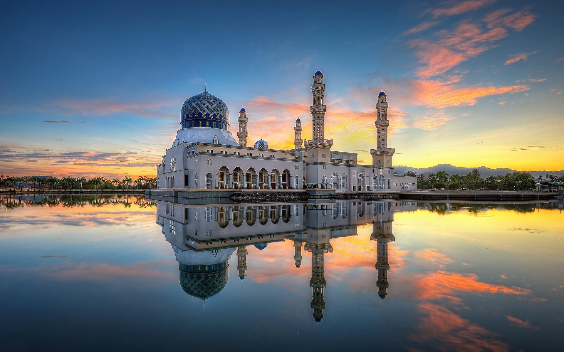 Mosque of Kota Kinabalu, Malaysia Wallpaper, 1920x1200 HD Desktop