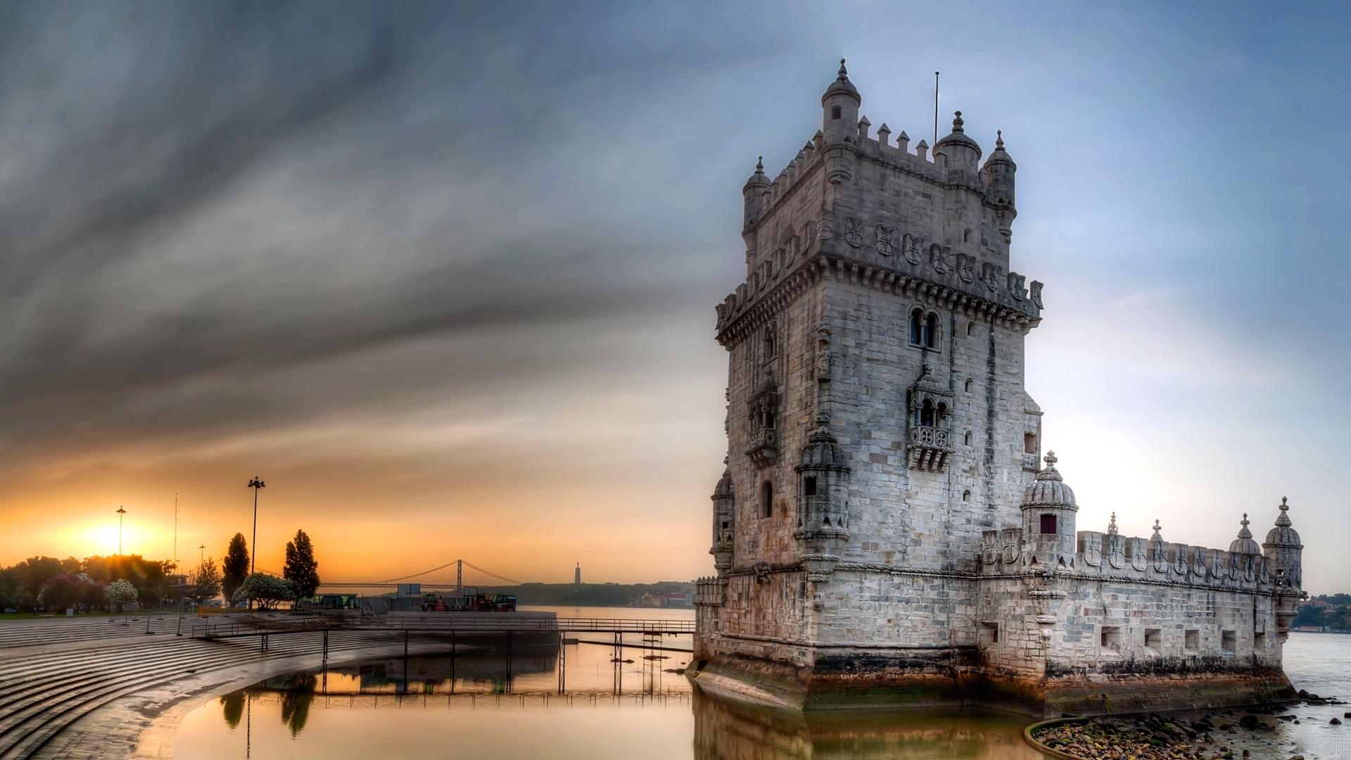 Belem Tower, Lisbon wallpapers, HD resolution, Cityscape, 1920x1080 Full HD Desktop