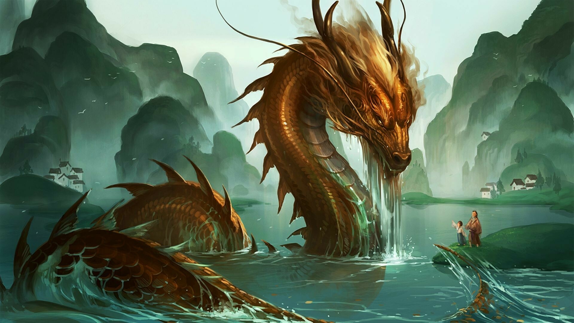 Chinese, Dragons Wallpaper, 1920x1080 Full HD Desktop