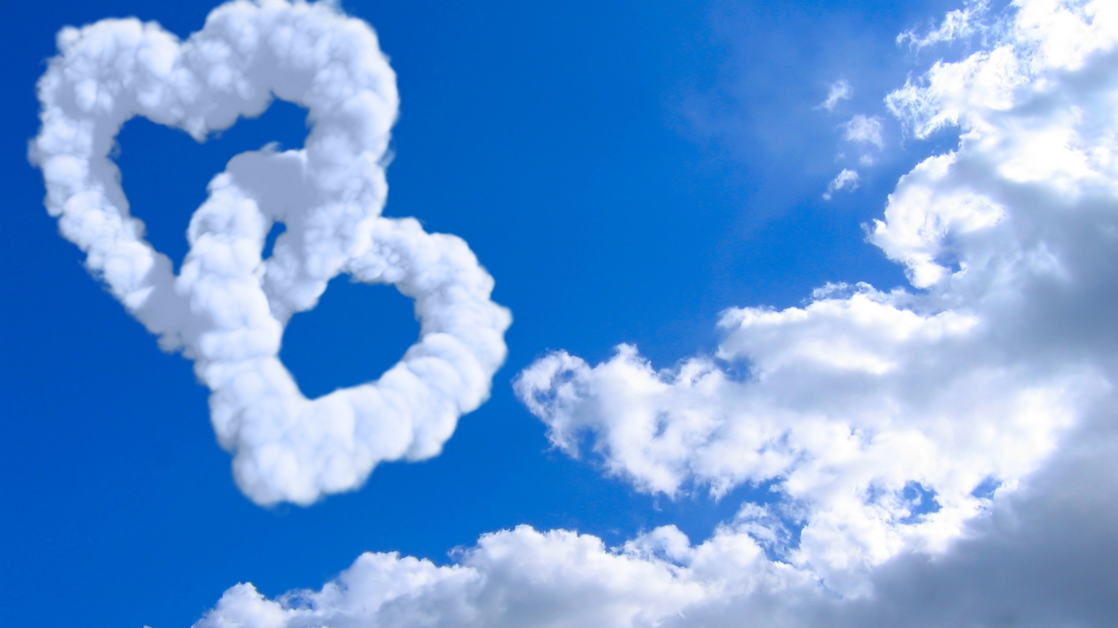 Cloud, Heart Shape Wallpaper, 3840x2160 4K Desktop