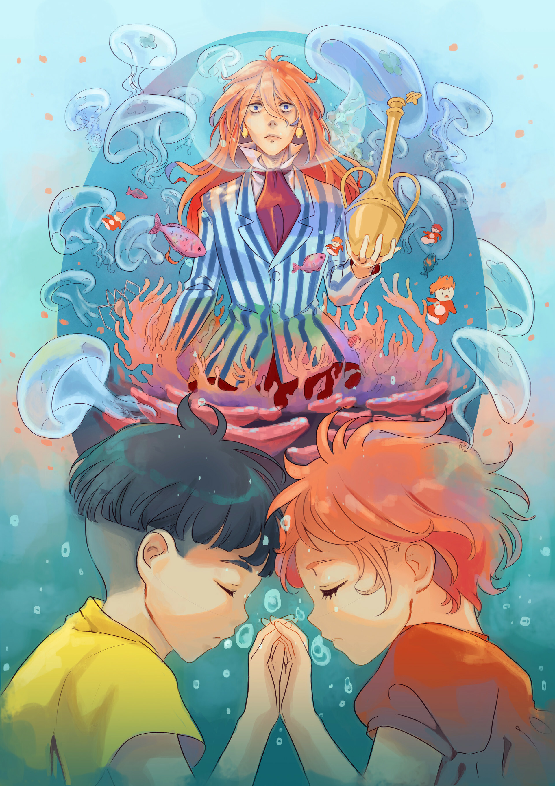 Artwork, Ponyo Wallpaper, 1920x2720 HD Phone