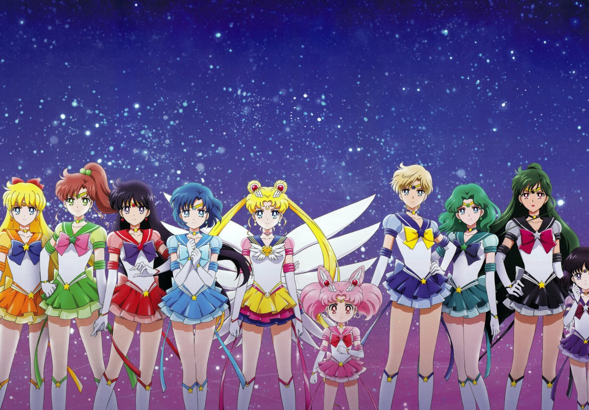 Sailor Moon Eternal, Magical girl warriors, Lunar princesses, Sparkling transformations, 2050x1430 HD Desktop