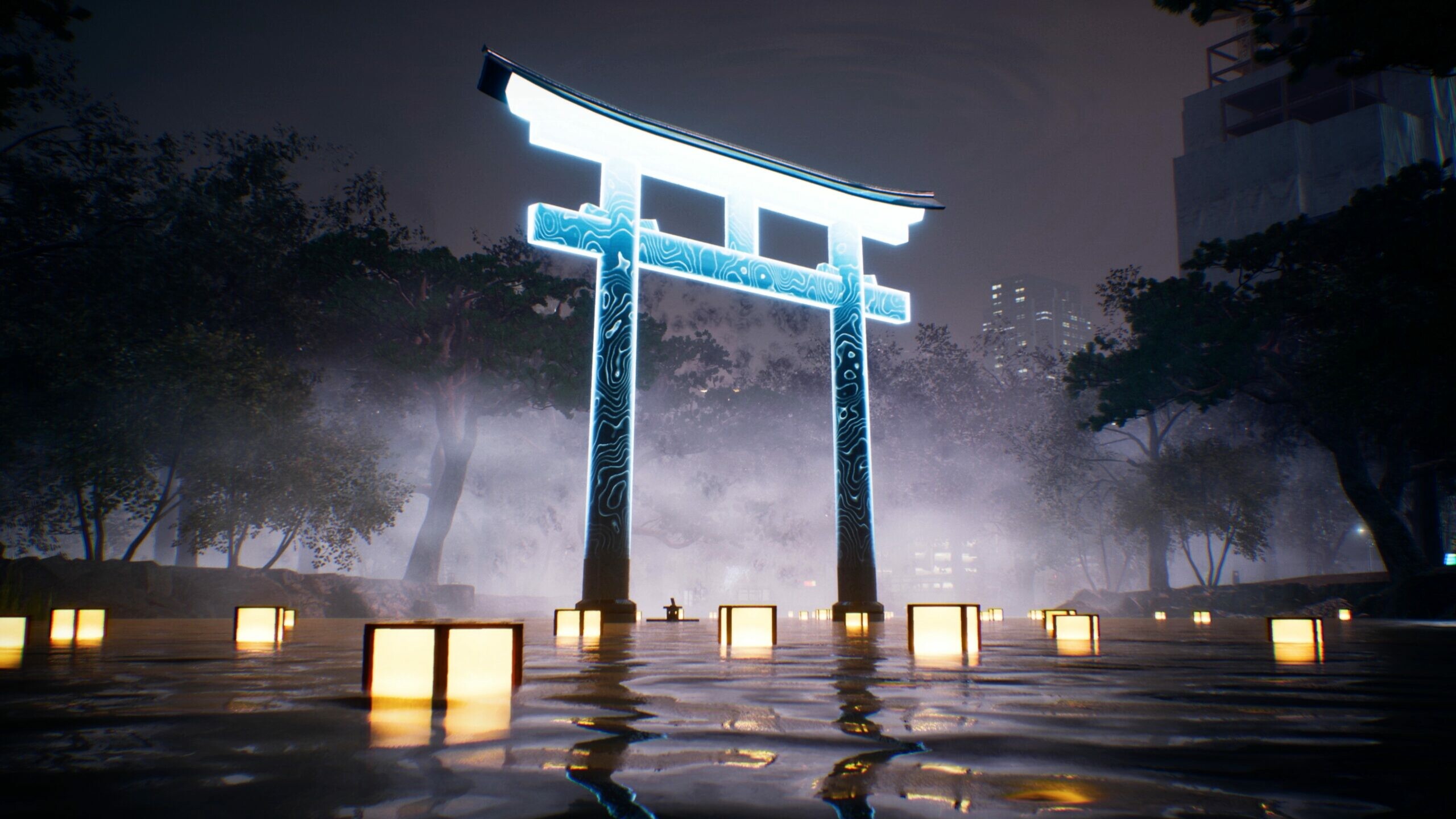 Torii Gate, Ghostwire: Tokyo Wallpaper, 2560x1440 HD Desktop