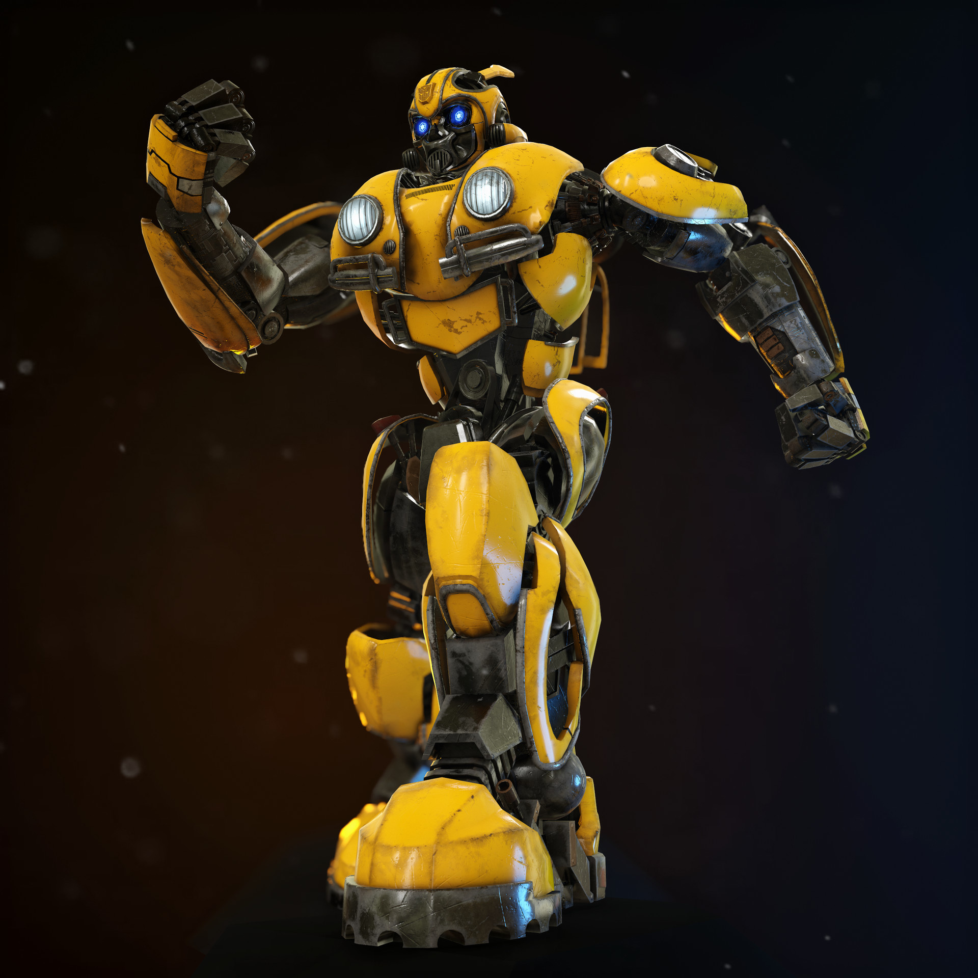 Bumblebee (Transformers), ArtStation artwork, Real-time design, Stunning visuals, 1920x1920 HD Phone