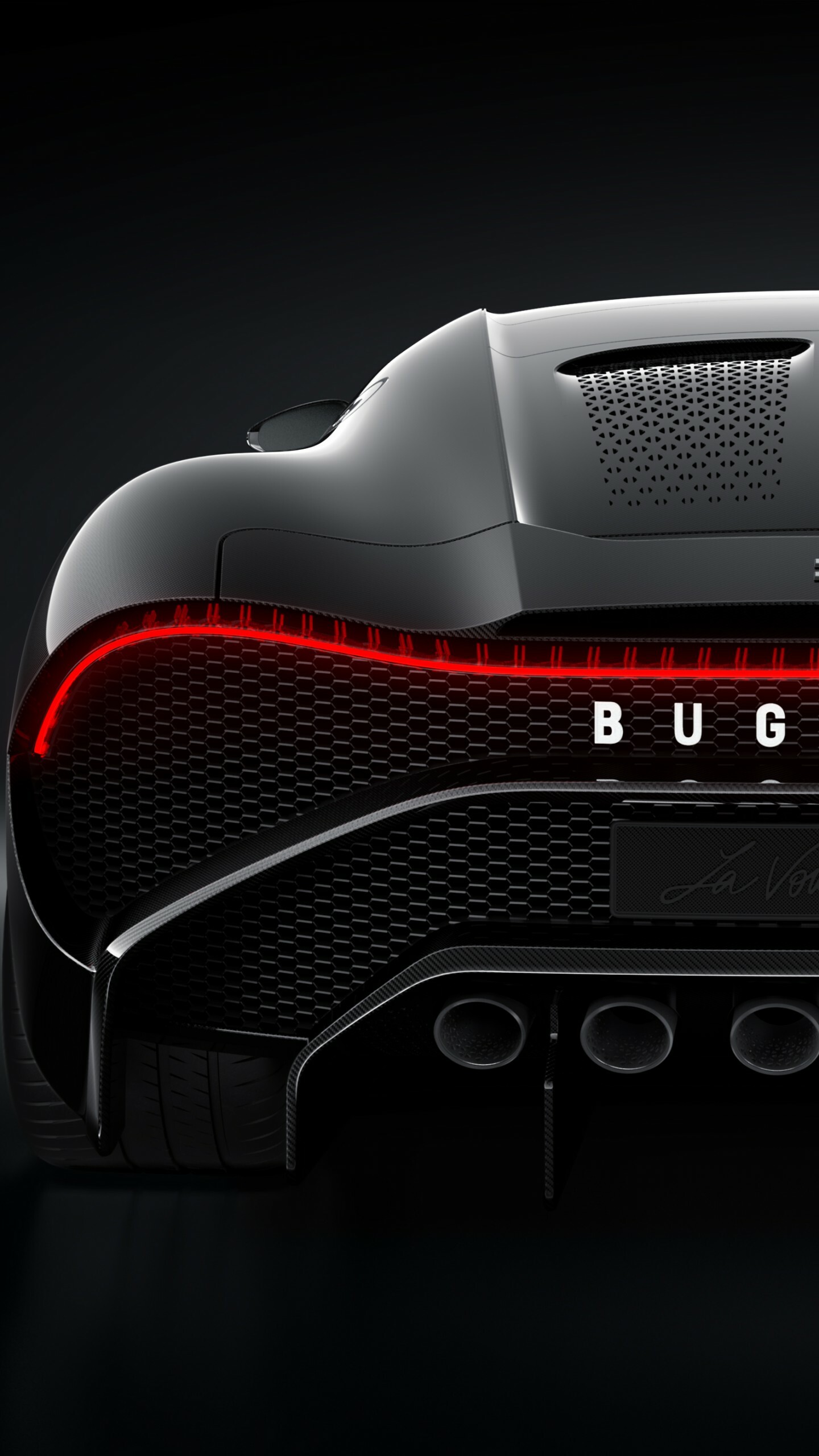 Bugatti La Voiture Noire, Geneva Motor Show, 1440x2560 HD Phone