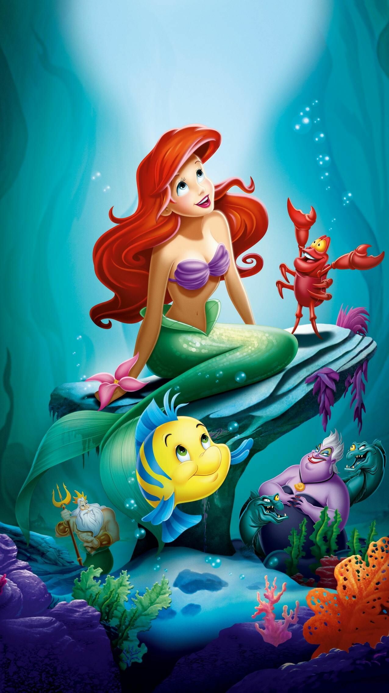 Ariel and Sebastian, The Little Mermaid Wallpaper, 1280x2270 HD Phone