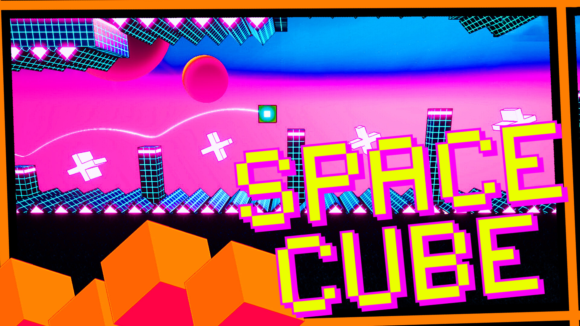 Platform game, Space cube, Crayta game jam, Simplicity, 1920x1080 Full HD Desktop