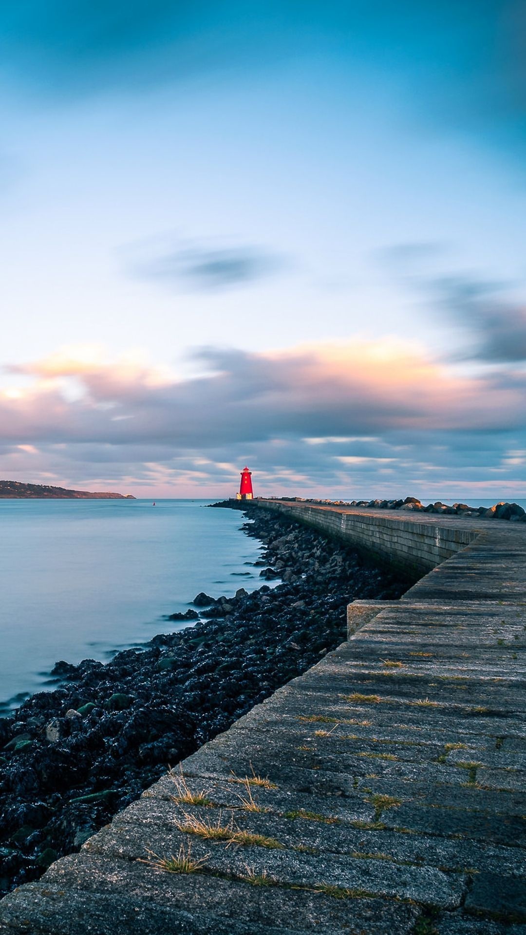 Poolbeg Lighthouse, Dublin Wallpaper, 1080x1920 Full HD Phone