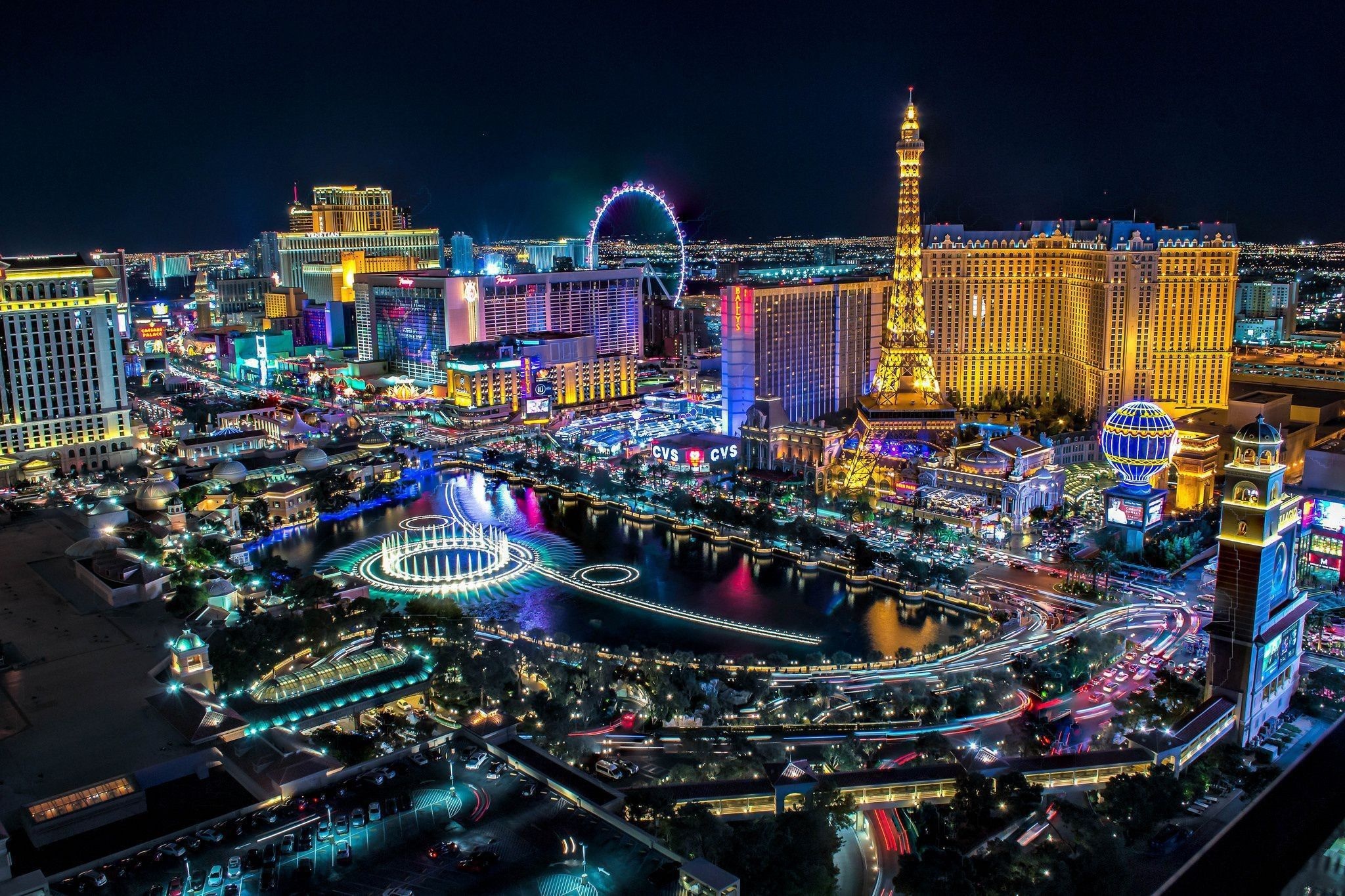 Las Vegas Strip, Bright lights, Contact information, Striking design, 2050x1370 HD Desktop